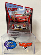 Disney Pixar Cars 2 Kmart Exclusive Silver Racer Series Lightning McQueen with Metallic Finish Loose Bubble