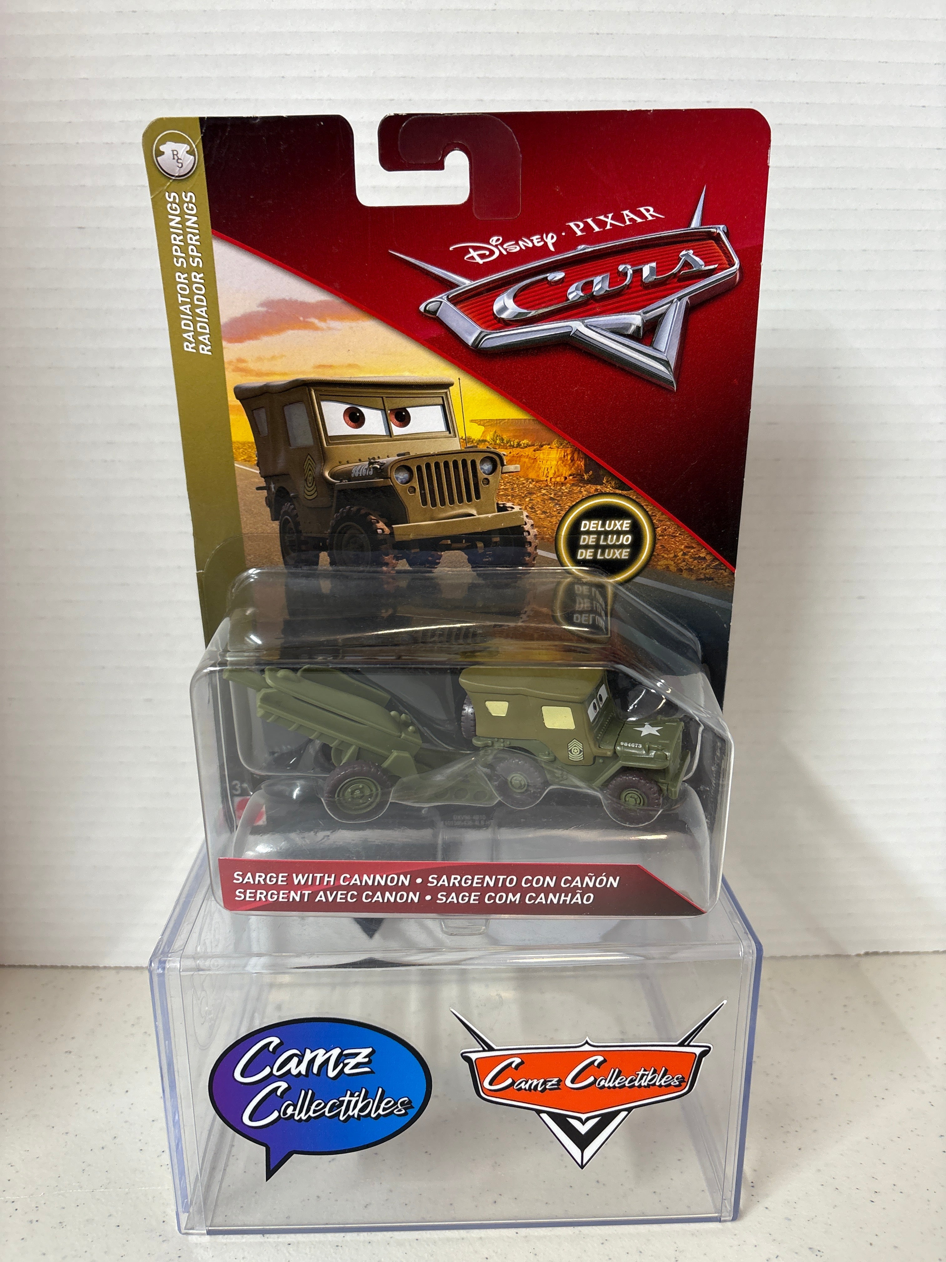 Disney Pixar Cars Radiator Springs Sarge with Cannon Deluxe
