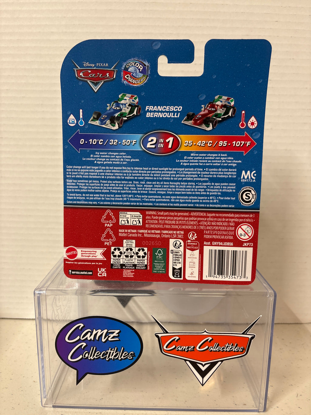 Disney Pixar Cars 2 n' 1 Color Changer Francesco Bernoulli 2025 Vietnam Variant