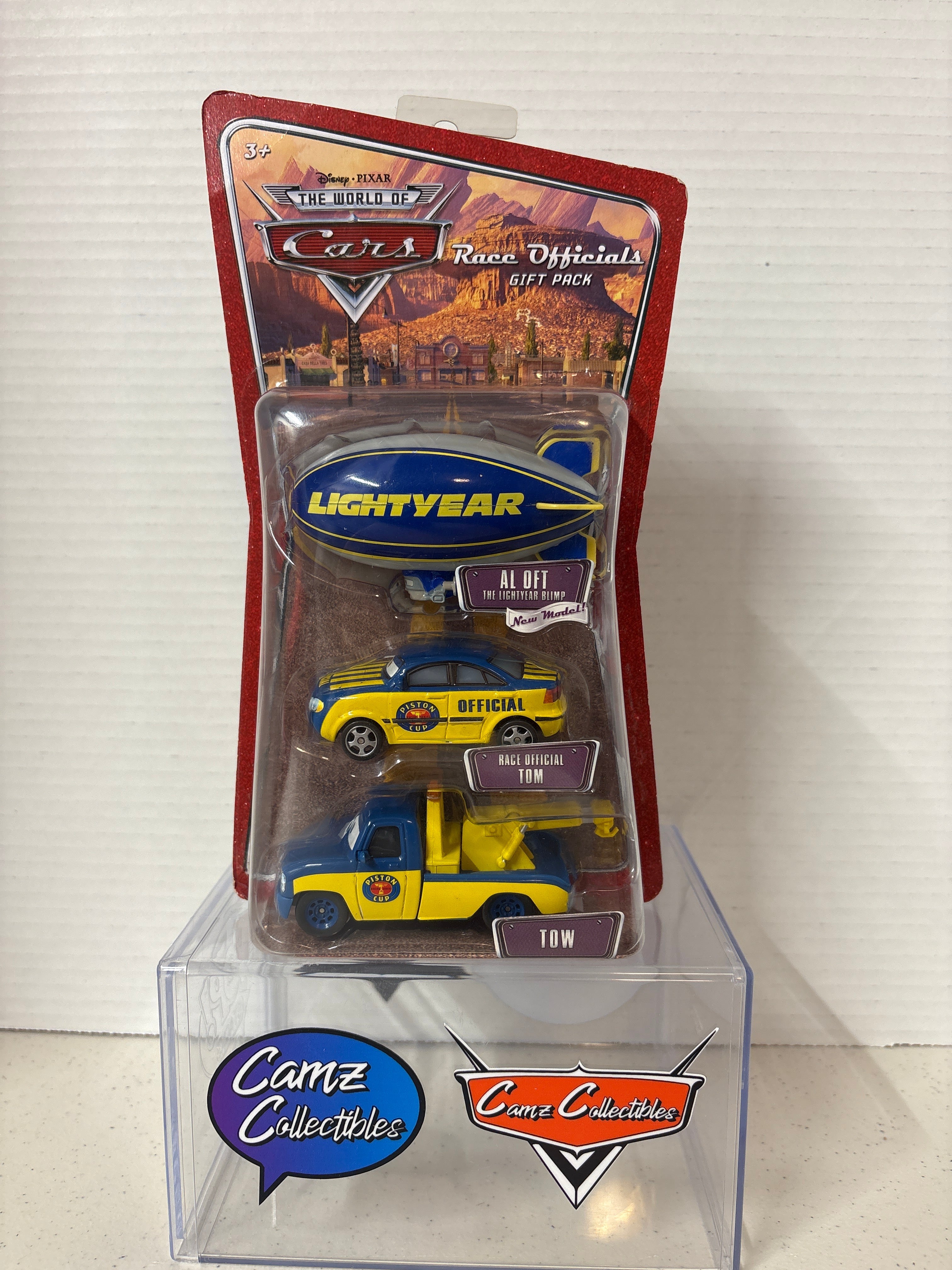 Disney Pixar Cars World of Cars Gift Pack Race Officials Al Oft, Race Official Tom, and Tow