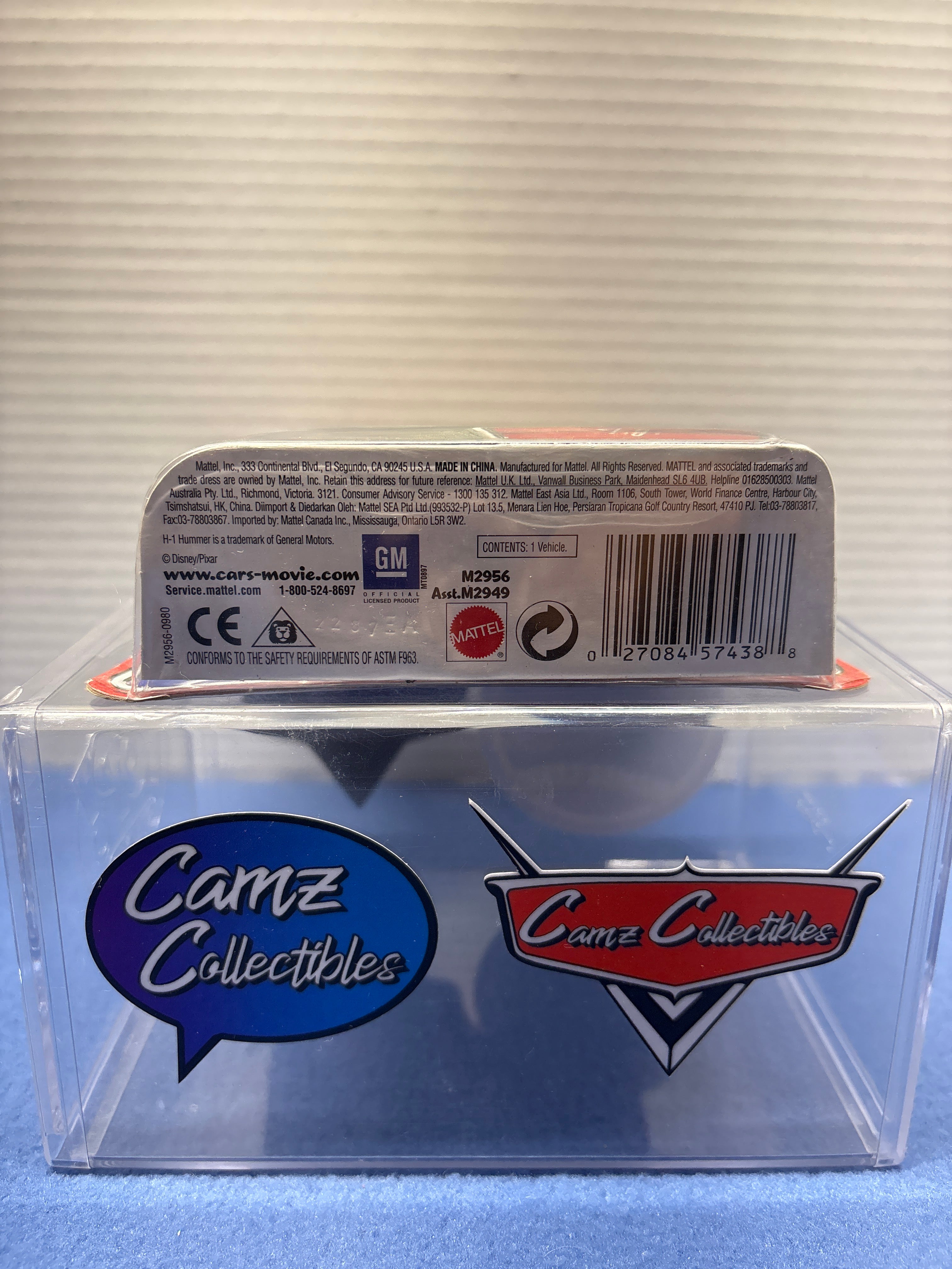Disney Pixar Cars T.J. with GM logo on bottom of card
