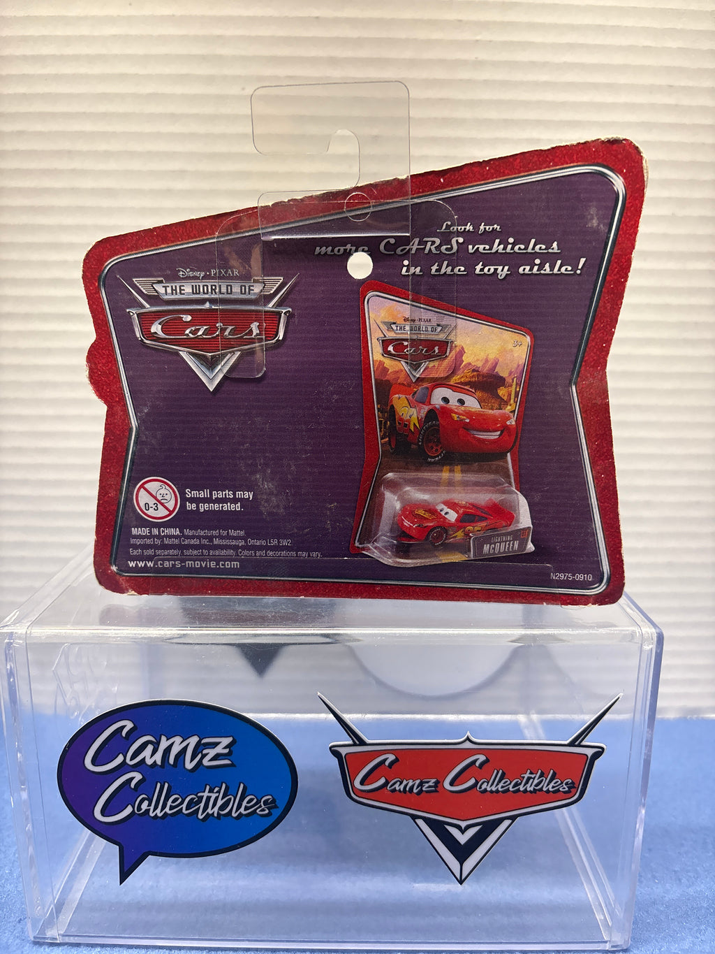 Disney Pixar Cars World of Cars Bling Bling Lightning McQueen on short card Rare