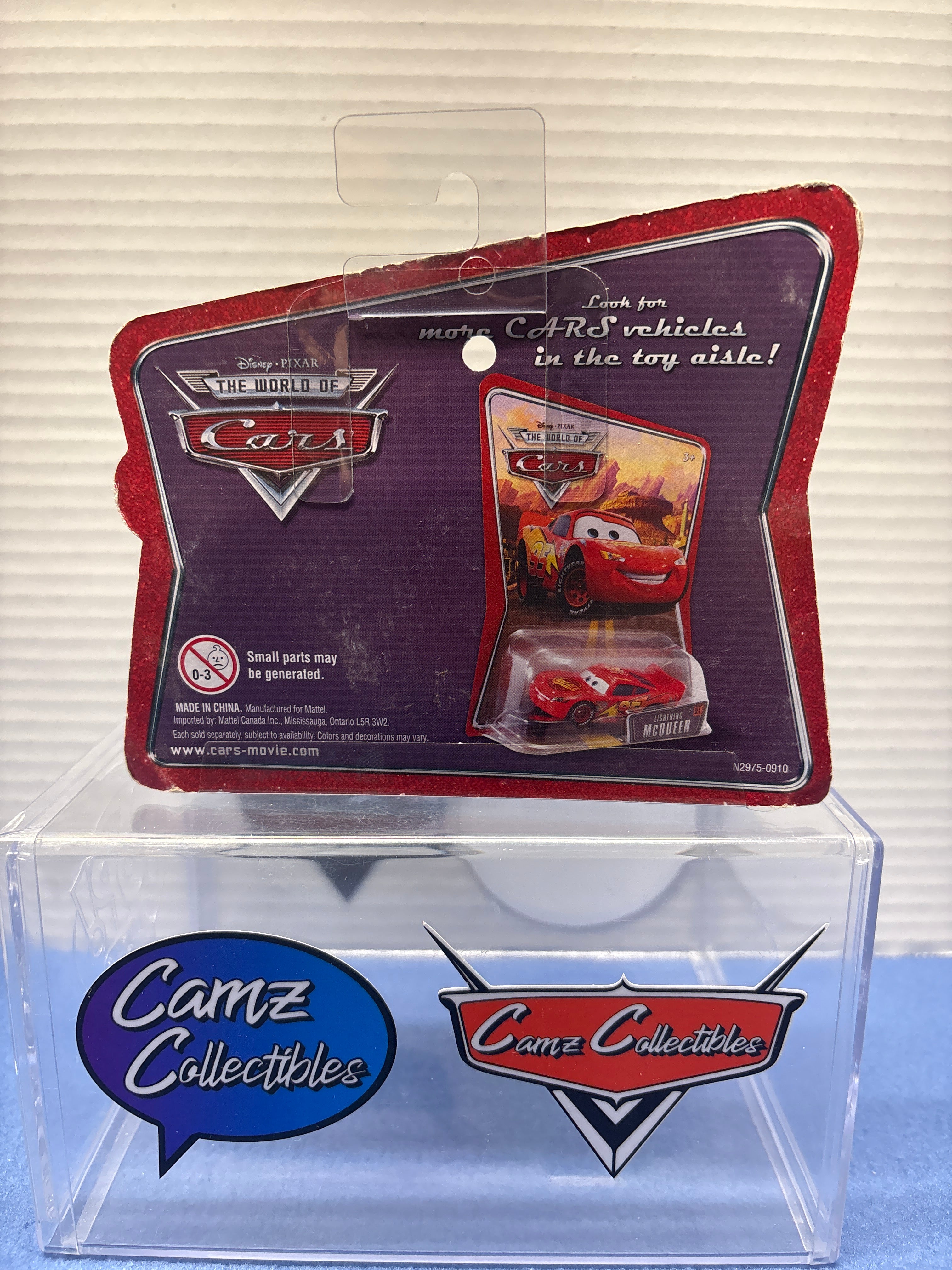 Disney Pixar Cars World of Cars Bling Bling Lightning McQueen on short card Rare