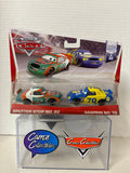 Disney Pixar Cars 2-pack Piston Cup Sputter Stop No 92 & Gaspirin No 70