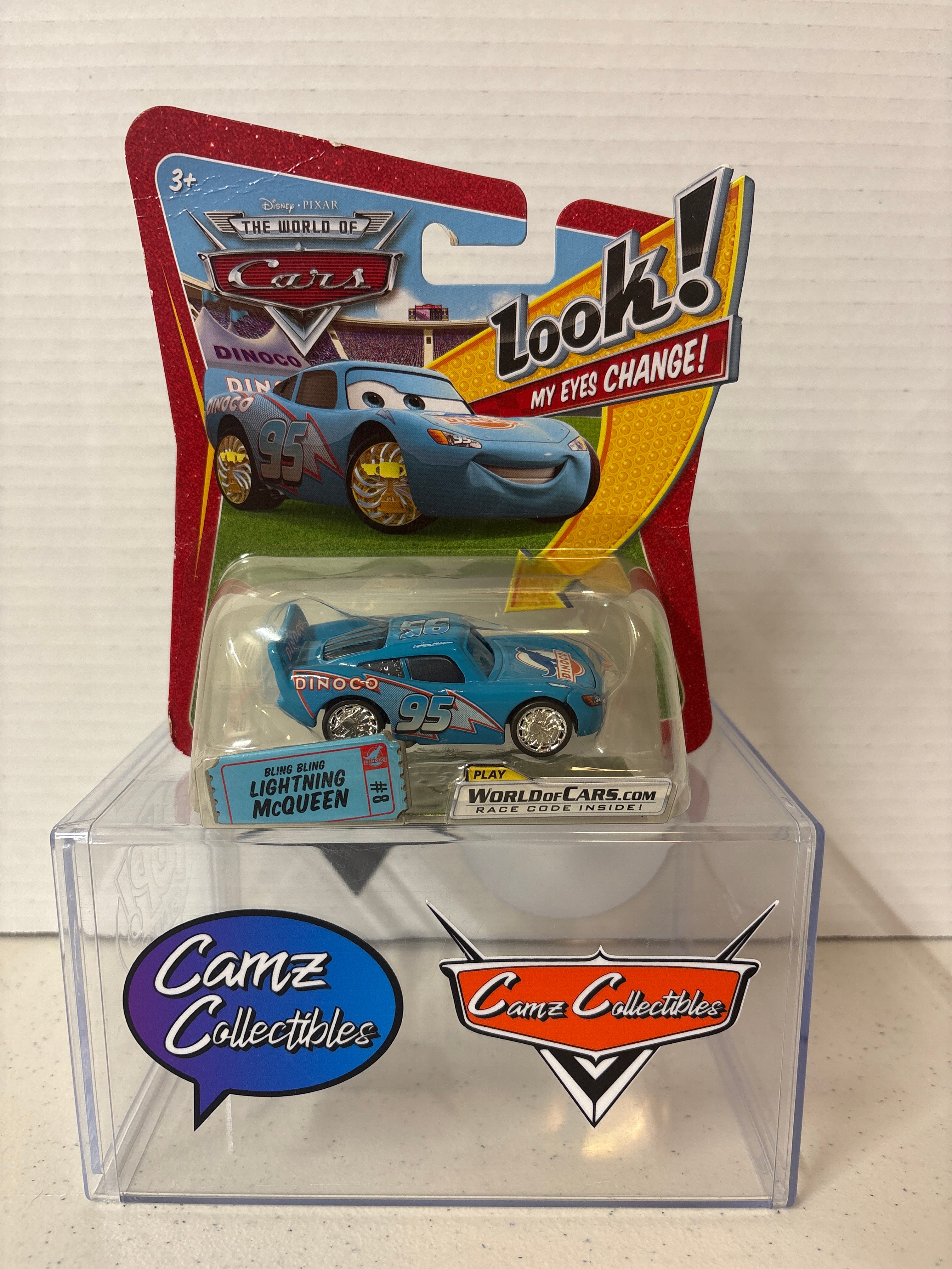 Disney Pixar Cars World of Cars Lenticular Eyes Bling Bling Lightning McQueen #8