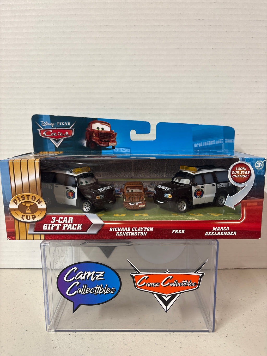 Disney Pixar Cars 3 Car gift pack Richard Clayton Kensington Fred Marco Axelbender lenticular eyes