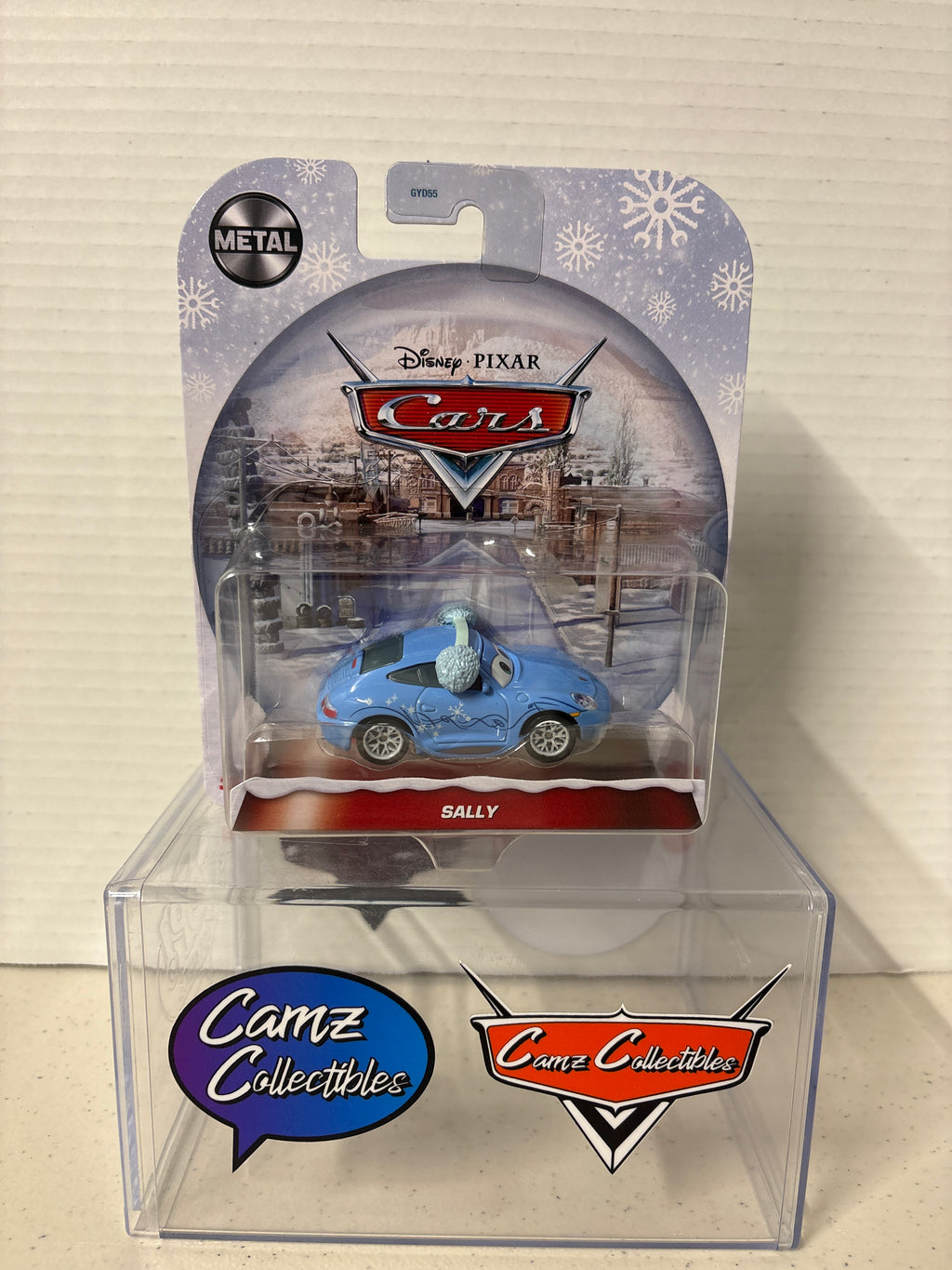 Disney Pixar Cars Christmas Sally on metal 2021 card