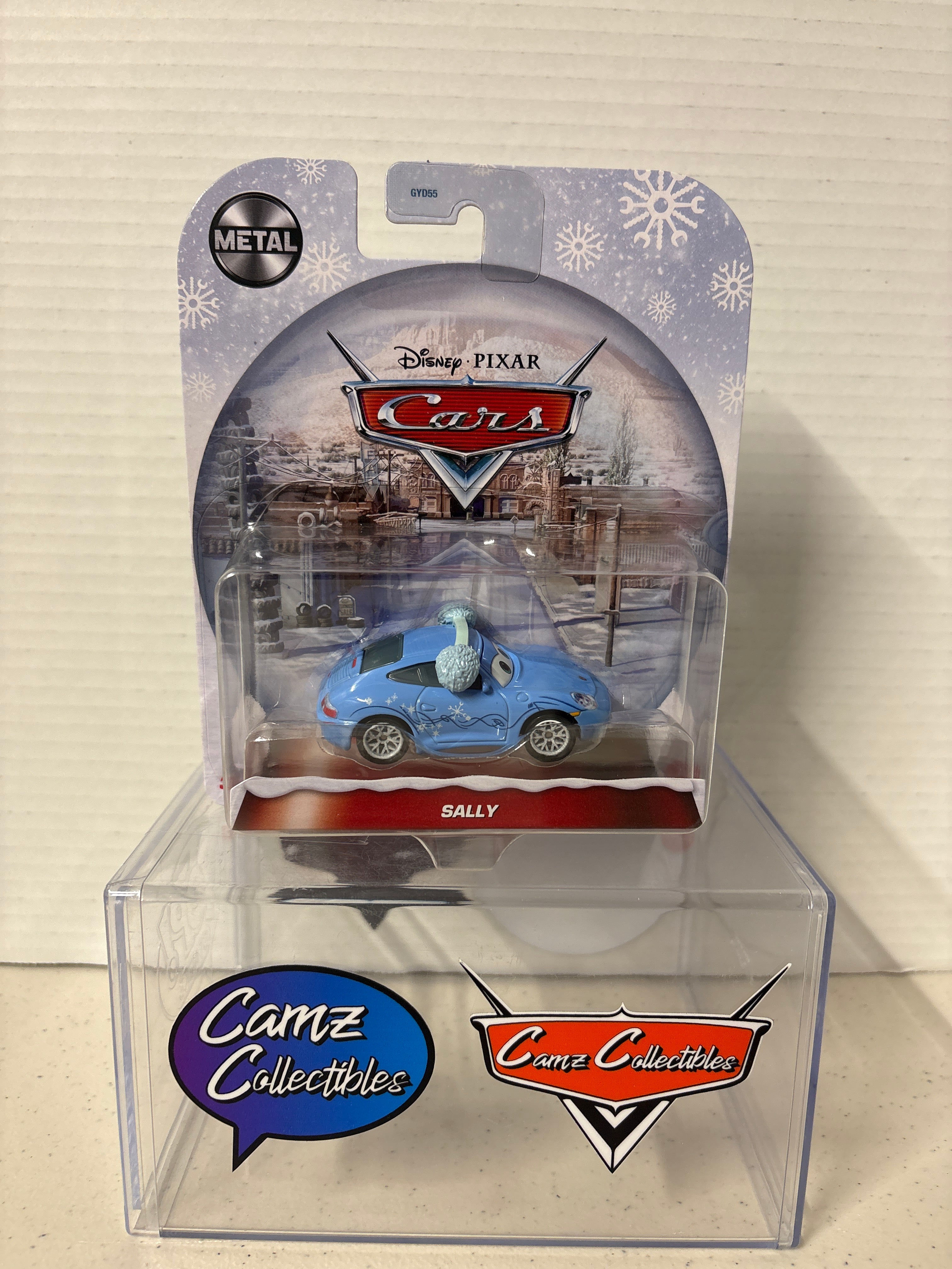 Disney Pixar Cars Christmas Sally on metal 2021 card