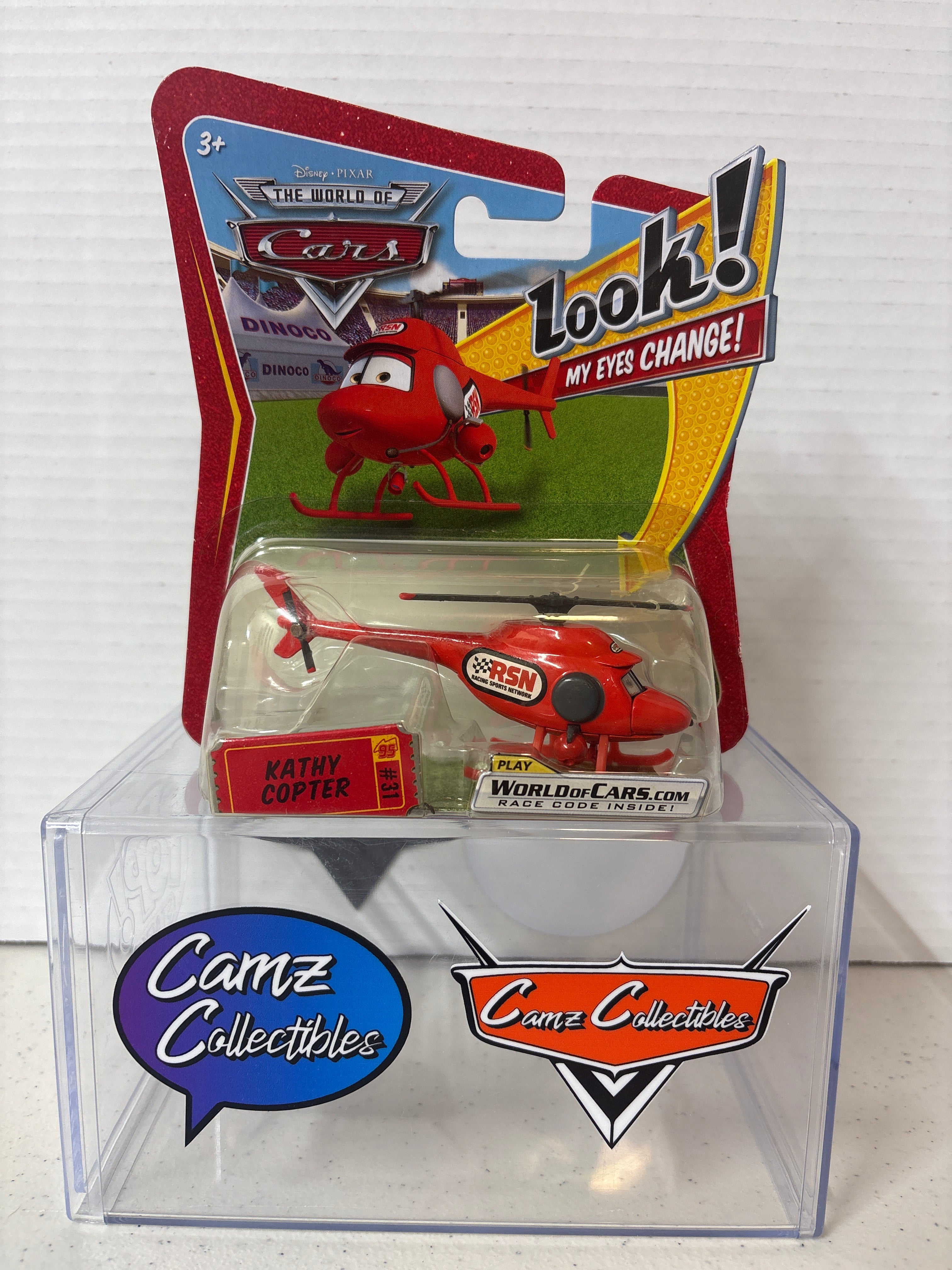 Disney Pixar Cars World of Cars Lenticular Eyes Kathy Copter #31