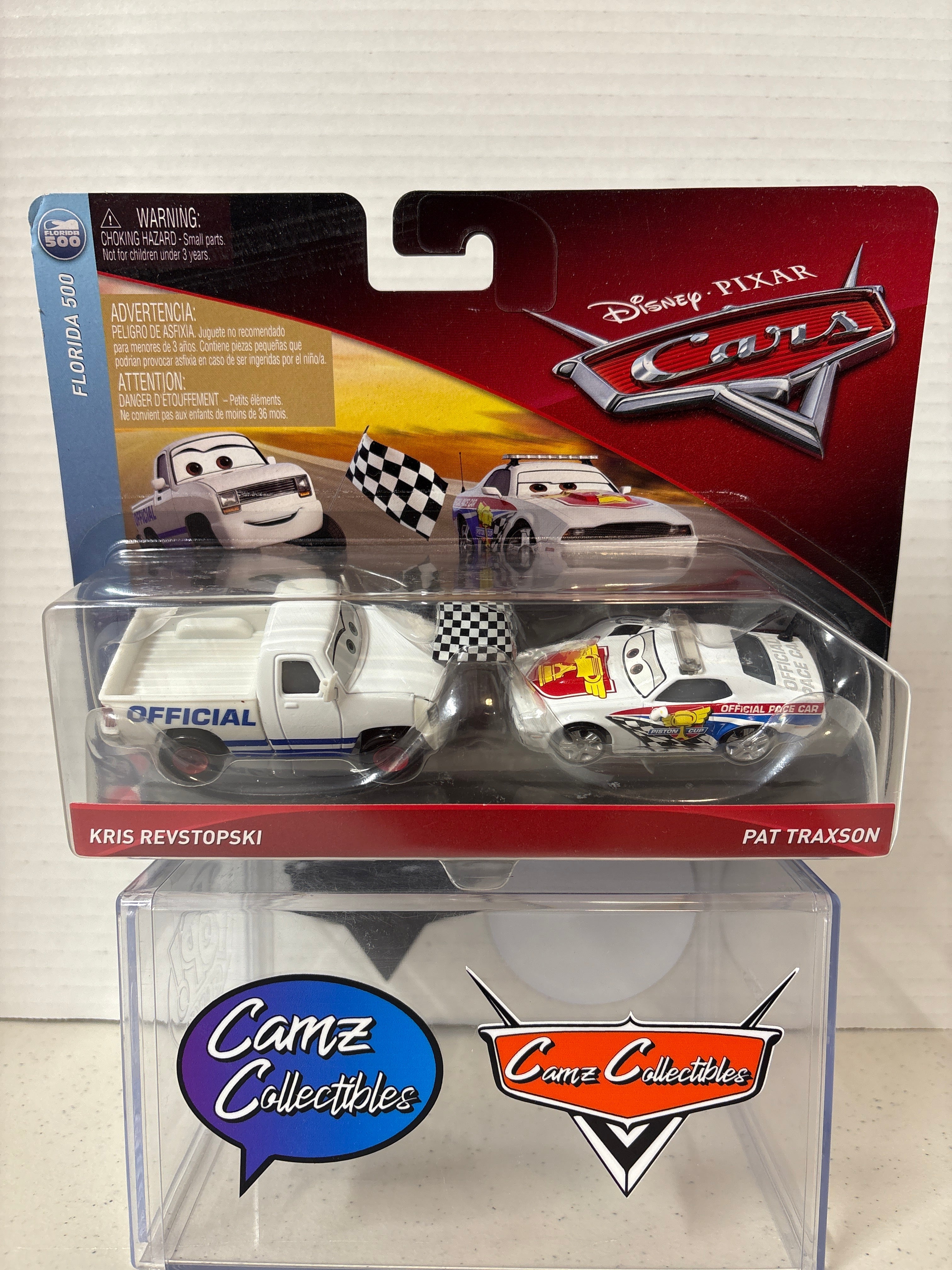 Disney Pixar Cars 2-pack Florida 500 Kris Revstopski & Pat Traxson
