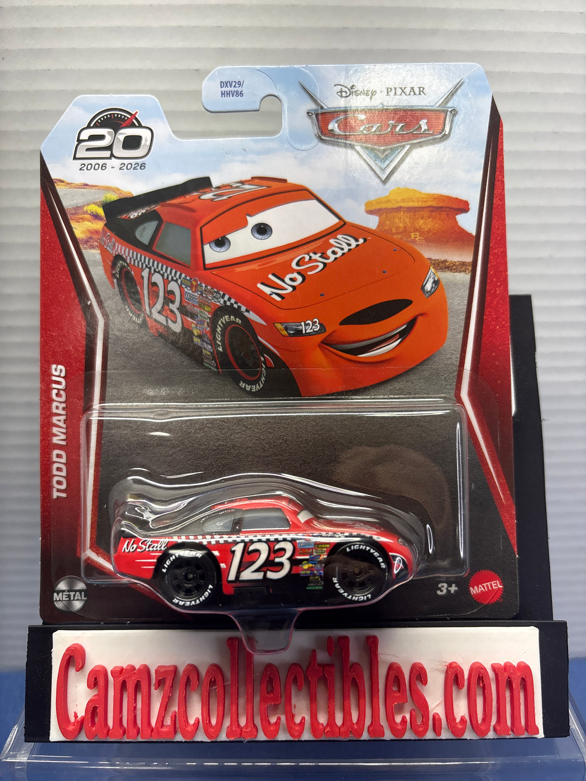 Disney Pixar Cars 20th Anniversary Todd Marcus No Stall #123