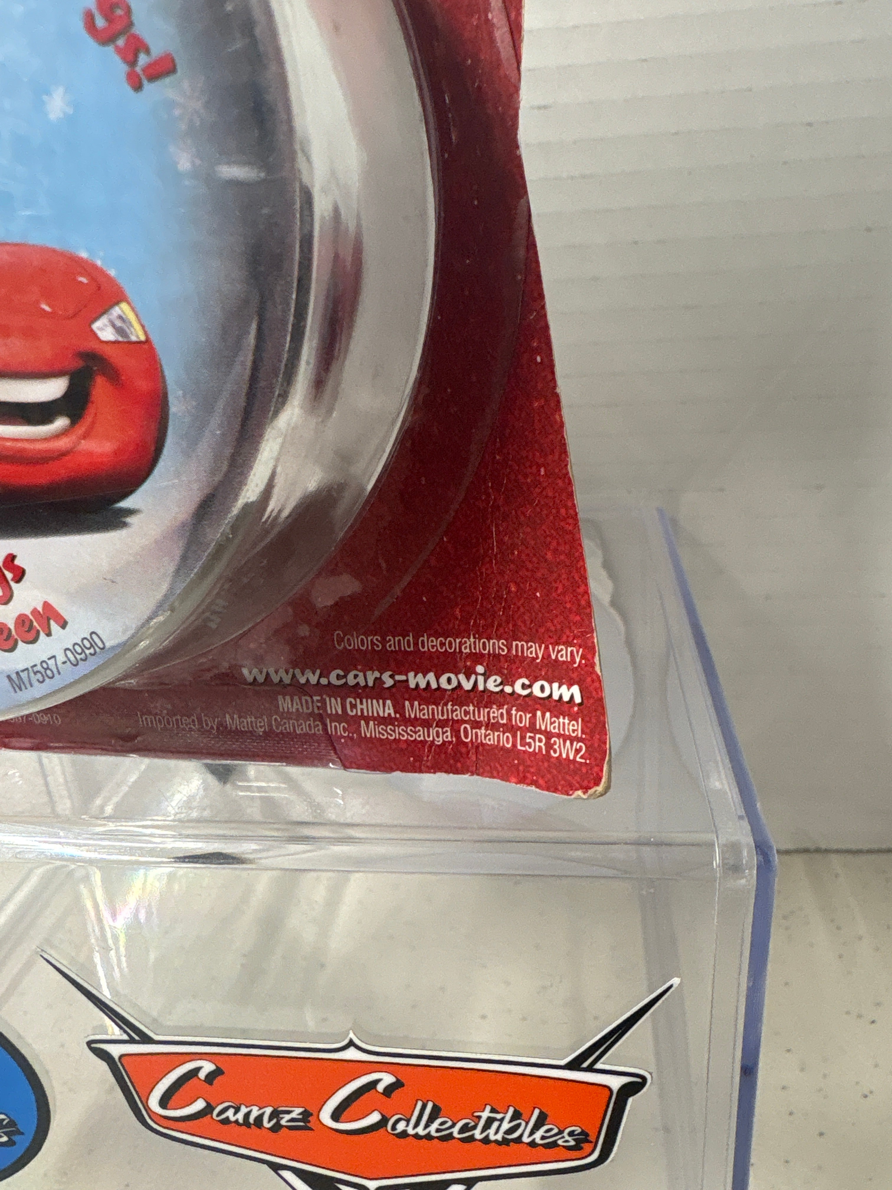 Disney Pixar Cars Christmas Snowglobe Supercharged Radiator Springs Lightning McQueen