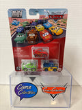 Disney Pixar Cars Mini Racers - Brick Yardley, Lightning McQueen & Dexter Hoover