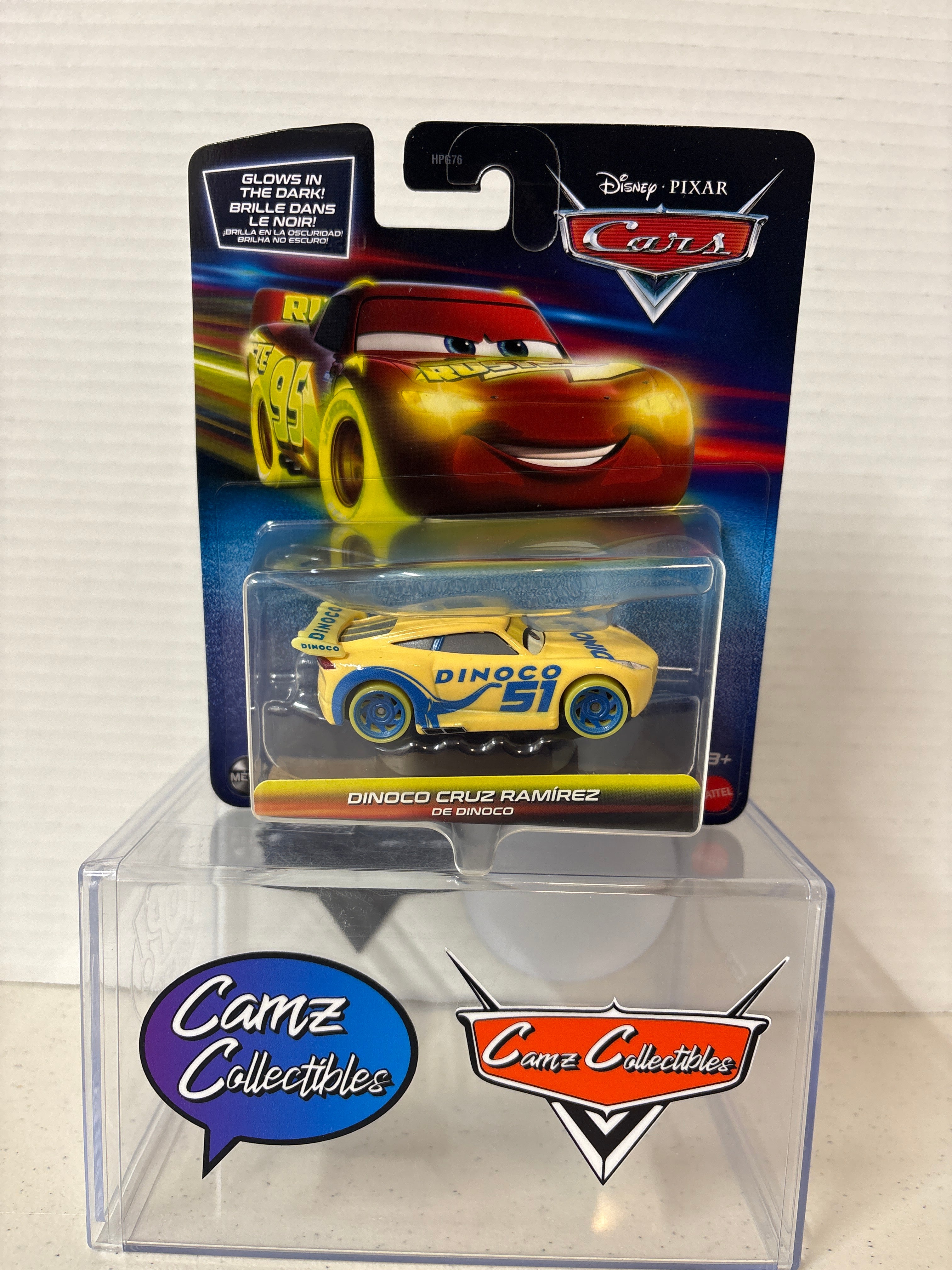 Disney Pixar Cars Dinoco Cruz Ramirez Glow Racer