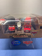 Disney Pixar Cars 2 Disney Store London Calling Die Cast Set Holley, Finn, Double Decker Bus, The Queen, Sgt. Hightower