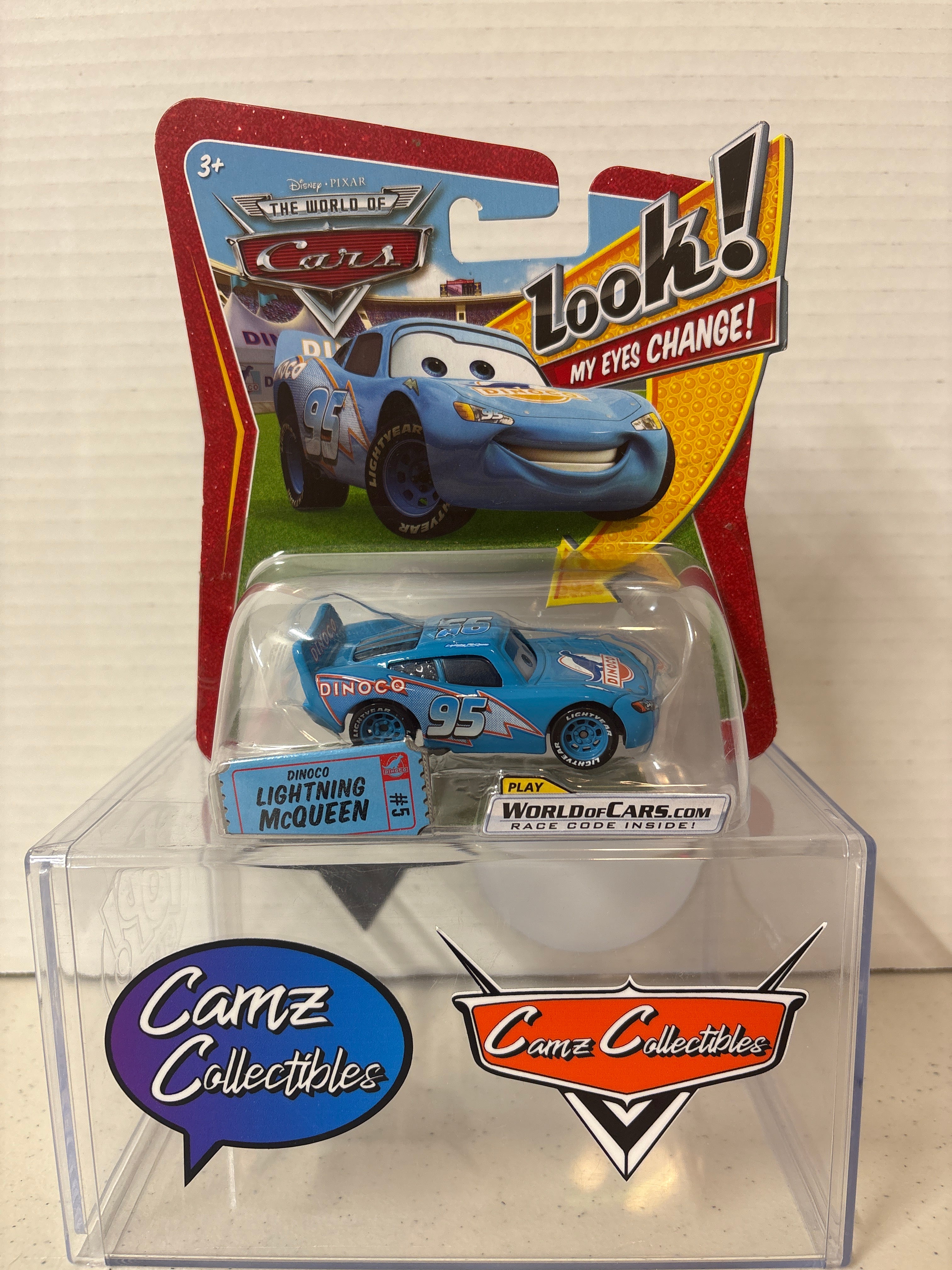 Disney Pixar Cars World of Cars Lenticular Eyes Dinoco Lightning McQueen #5