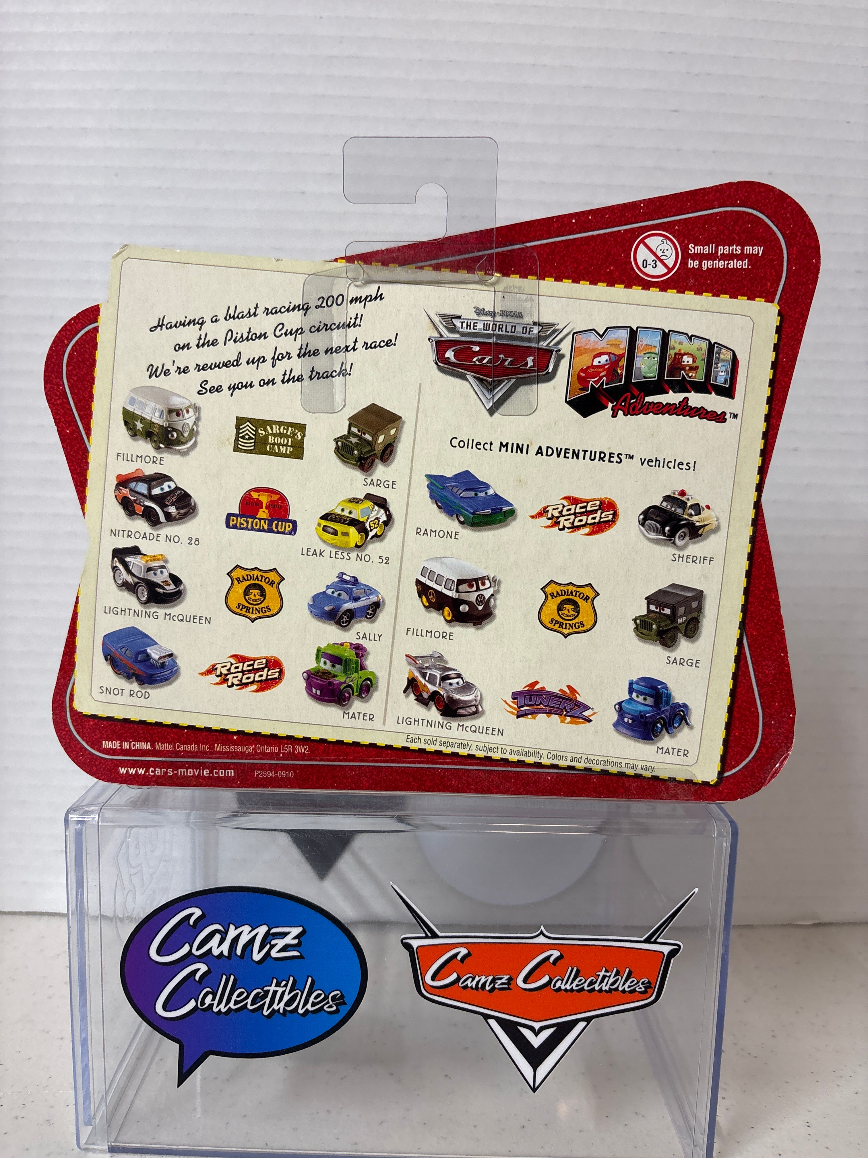 Disney Pixar Cars Mini Adventures Piston Cup Nitroade No.28 & Leak Less No.52