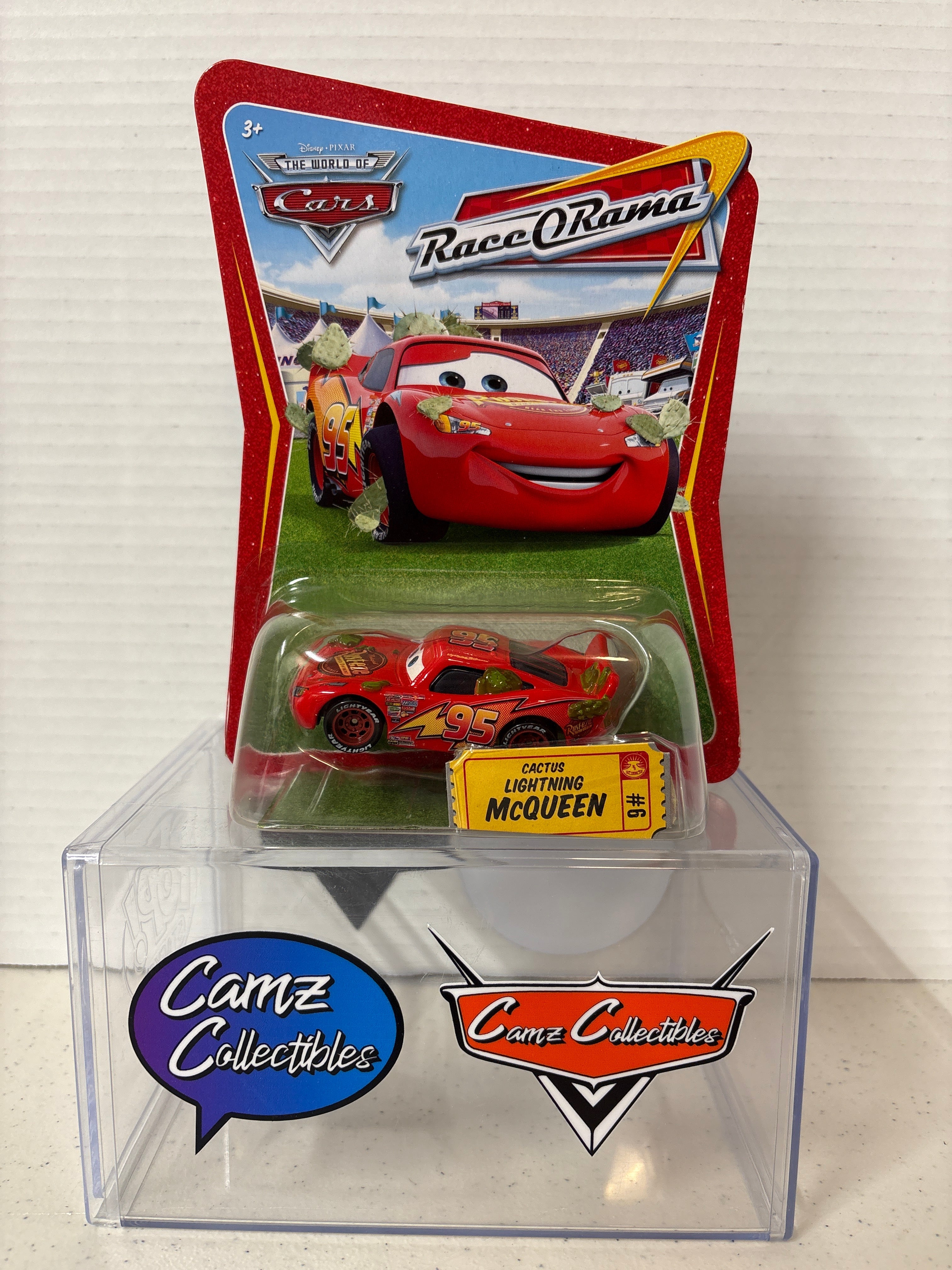 Disney Pixar World of Cars Race O Rama Cactus Lightning McQueen