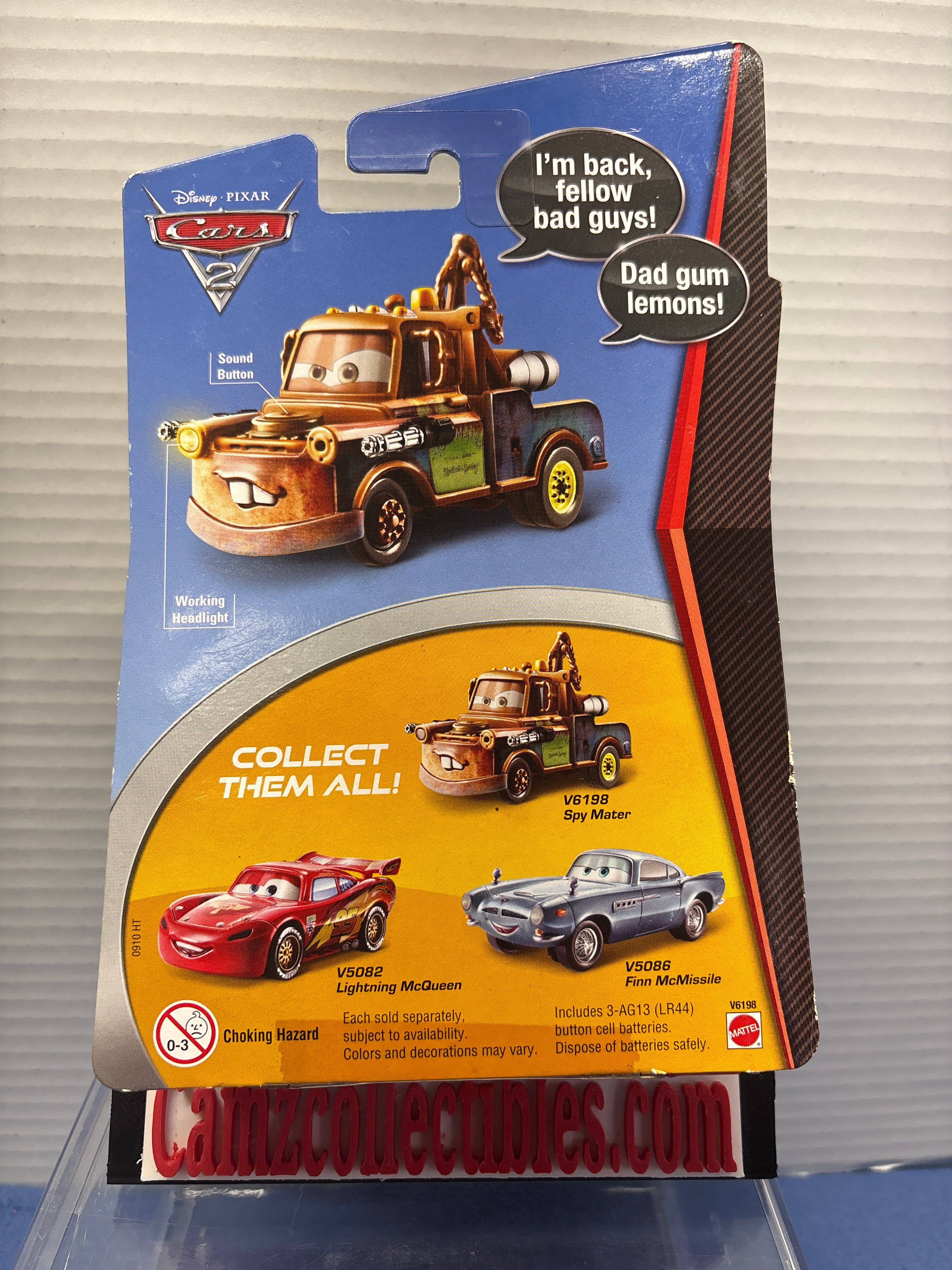 Disney Pixar Cars Lights & Sounds Walmart Exclusive Spy Mater VHTF