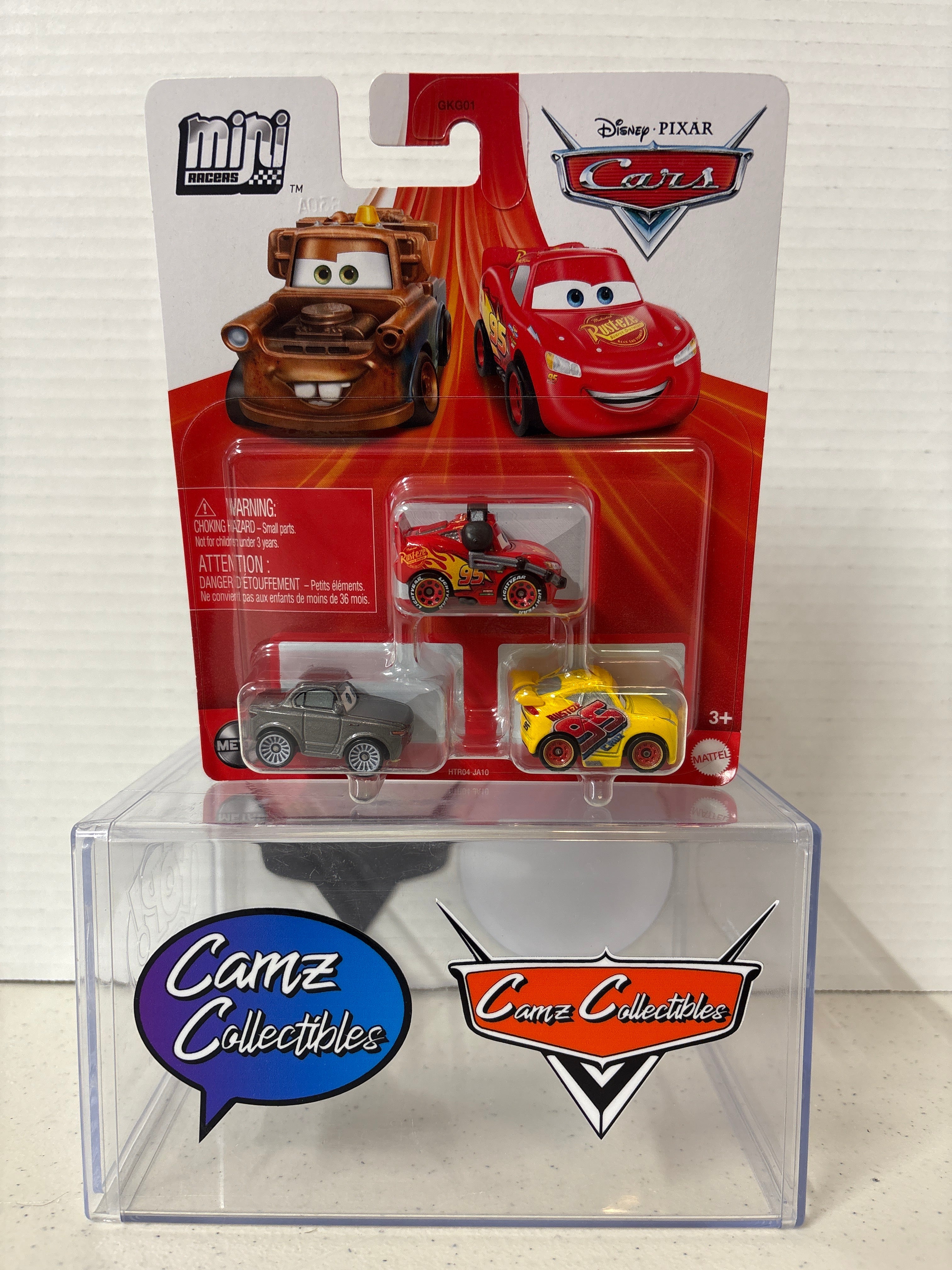 Disney Pixar Cars Mini Racers - Rusteze Cruz Ramirez, Lightning McQueen w/headset & Sterling