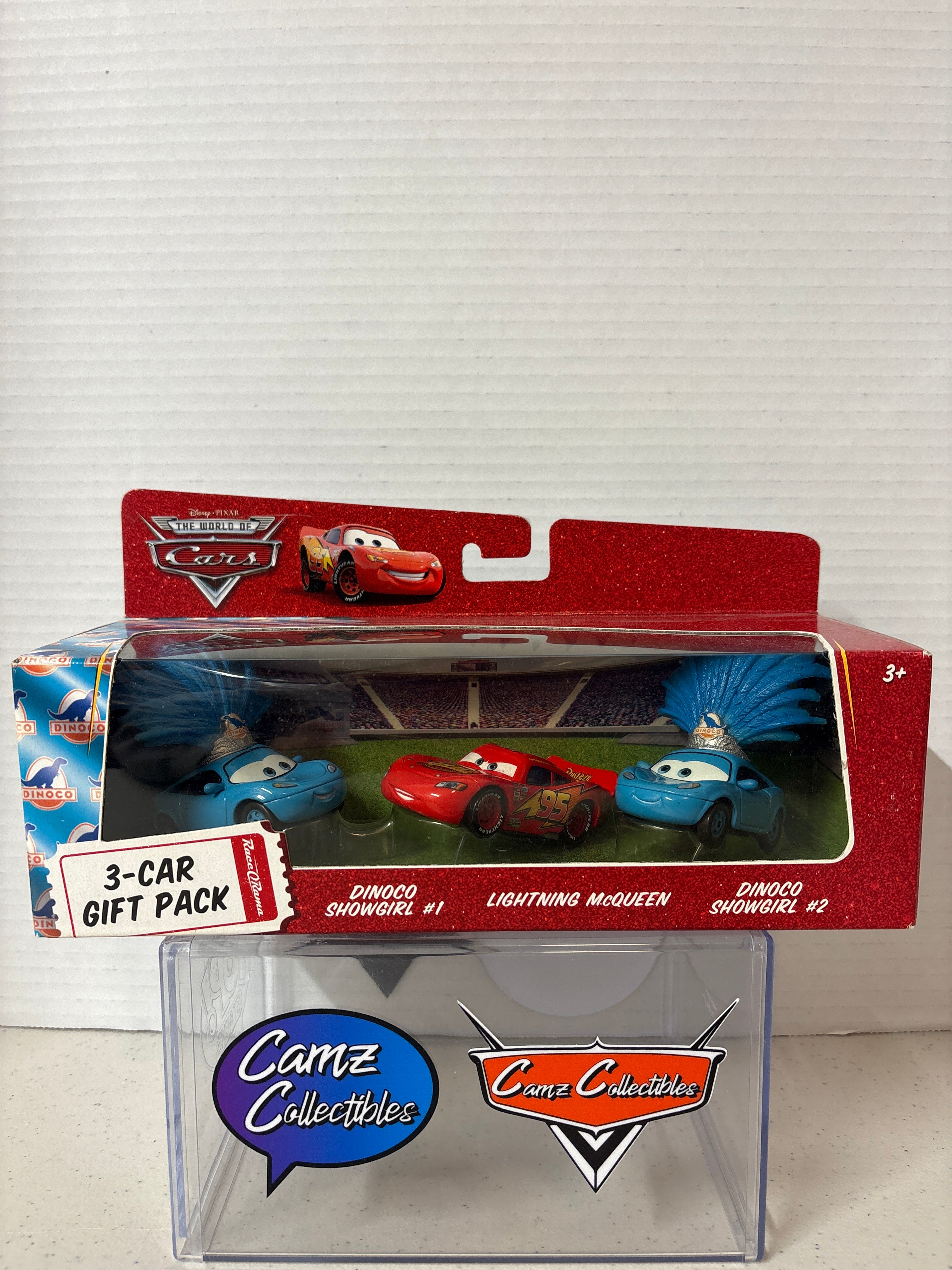 Disney Pixar Cars 3-Car Gift Pack - Dinoco Showgirl #1, Lightning McQueen, & Dinoco Showgirl #2