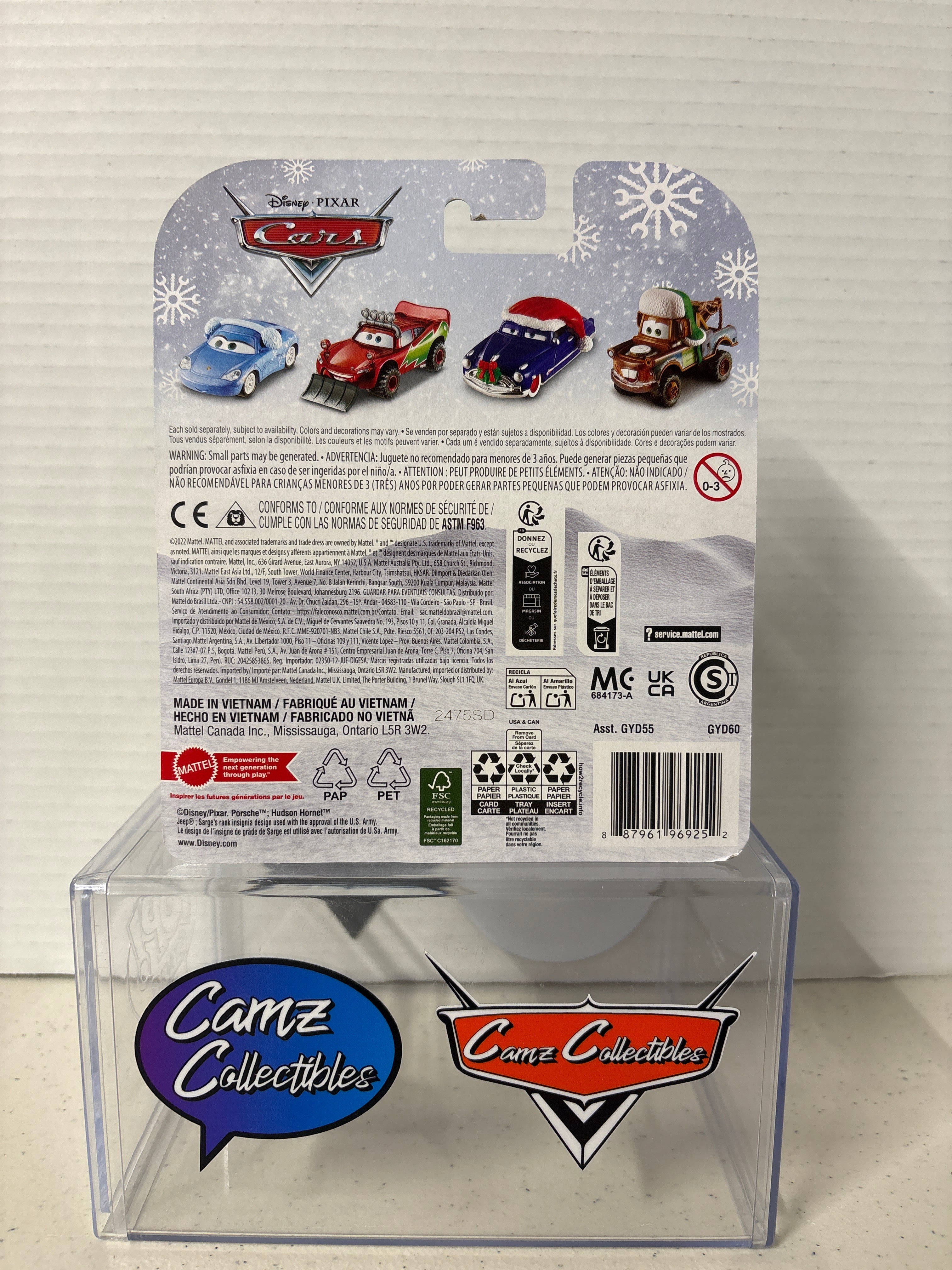 Disney Pixar Cars Christmas Sarge on metal 2021 card