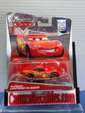 Disney Pixar Cars Determined Lightning McQueen 2014 Piston Cup card with poster
