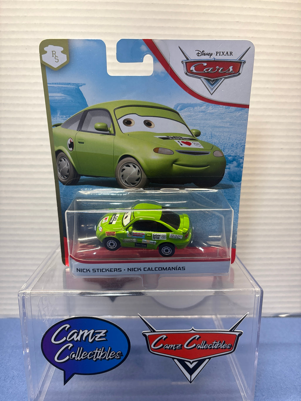 Disney Pixar Cars Nick Stickers on Radiator Springs 2018 card