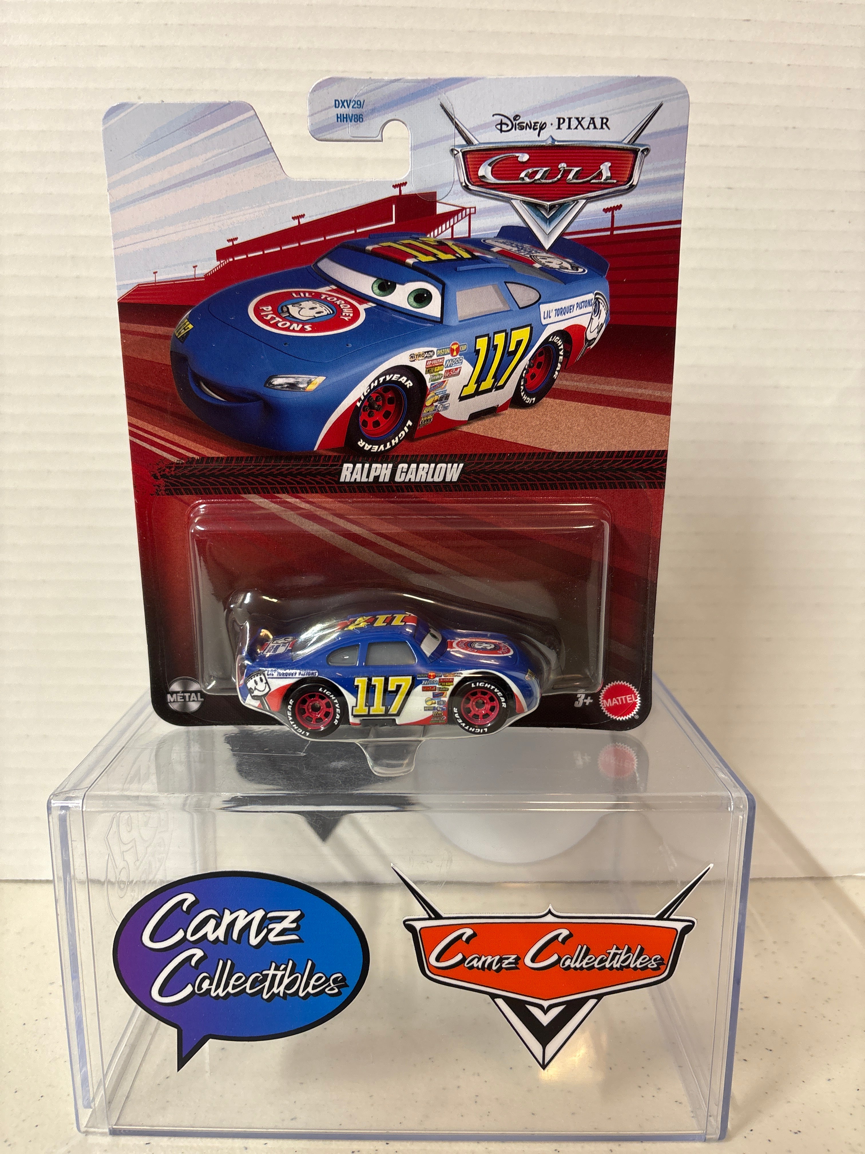 Disney Pixar Cars Ralph Carlow 117 Lil Torquey Pistons 2026 release on 2021 metal card
