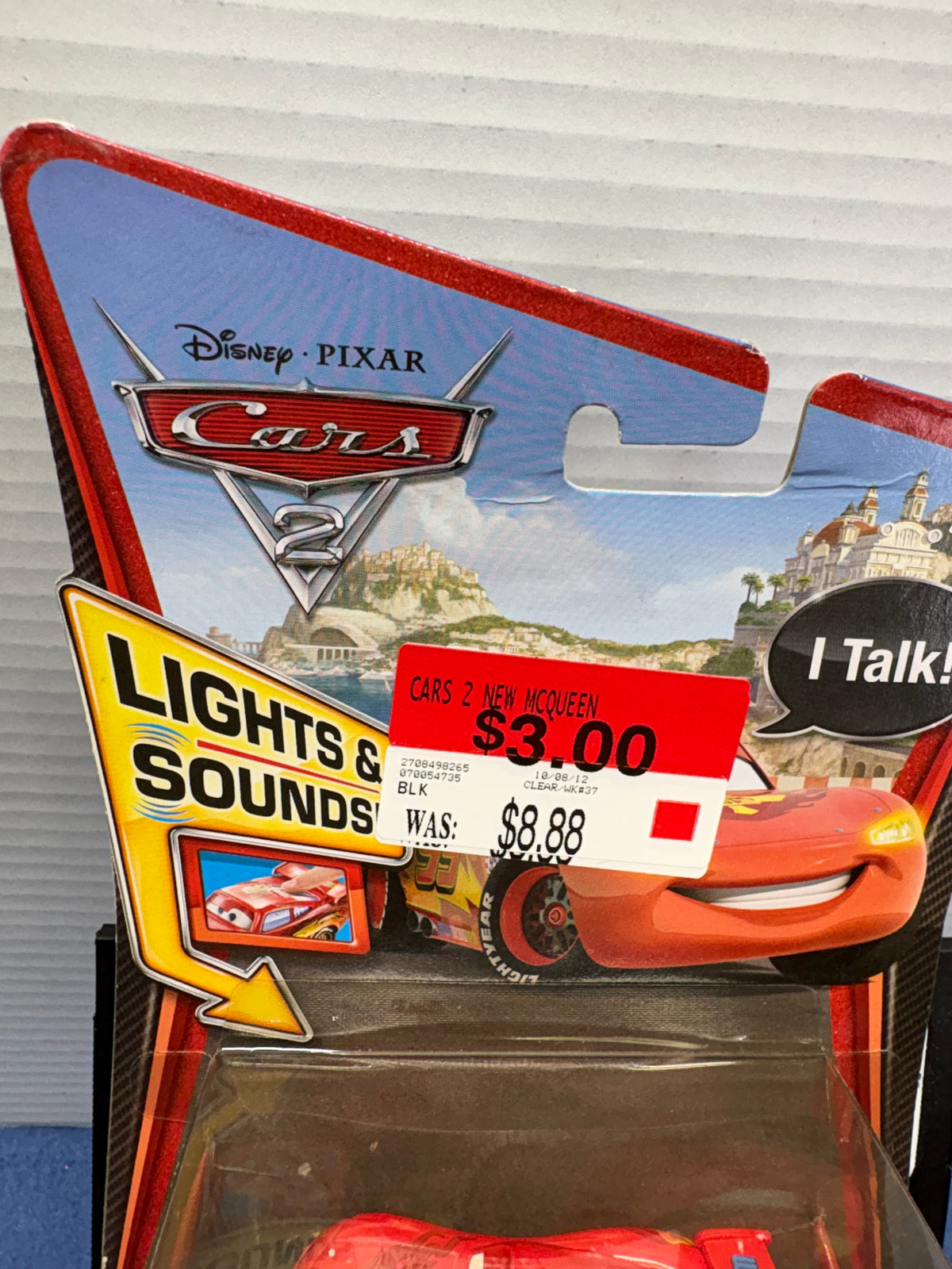 Disney Pixar Cars Lights & Sounds Lightning McQueen (card condition)