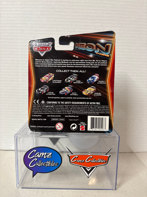 Disney Pixar Cars 2013 NEON Target Exclusive Metallic Raoul CaRoule