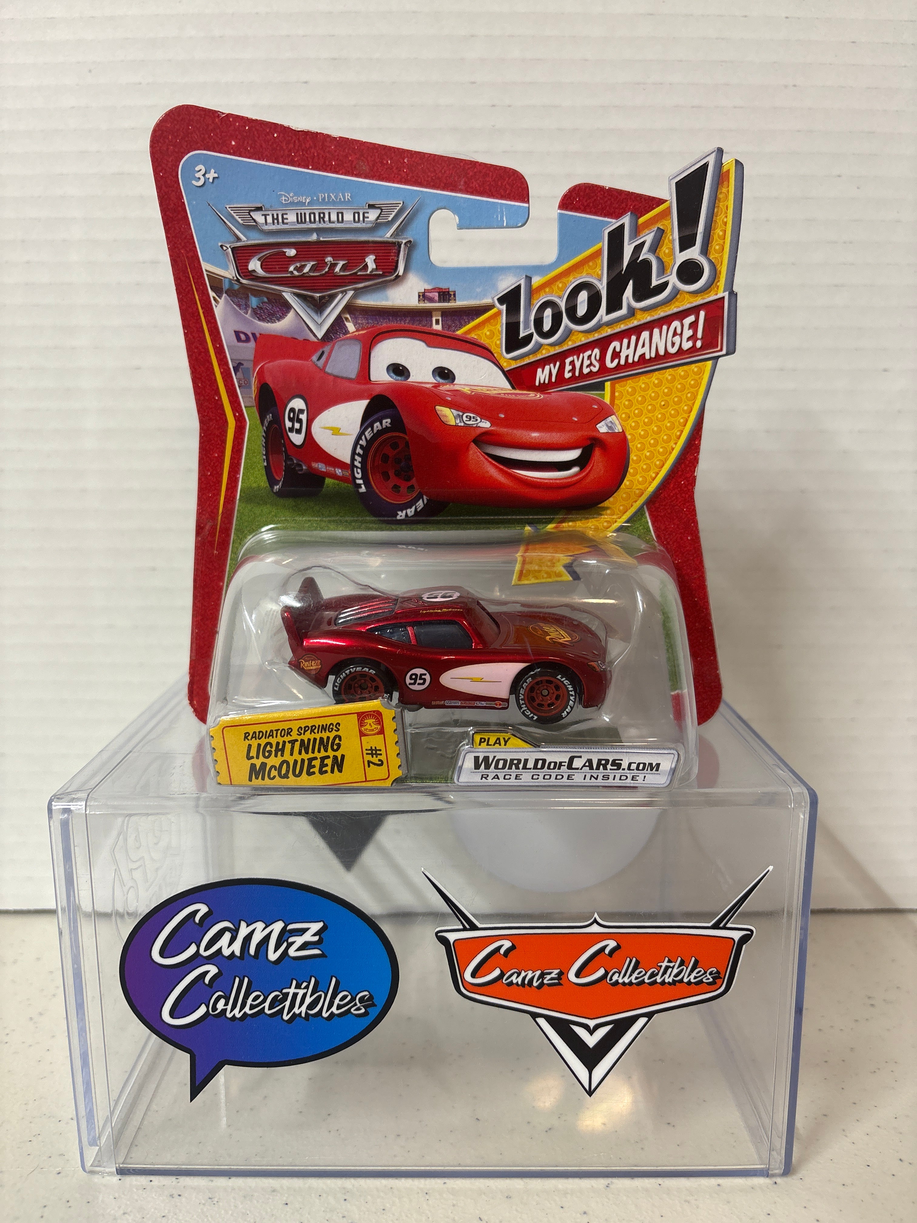 Disney Pixar Cars World of Cars Lenticular Eyes Radiator Springs Lightning McQueen #2