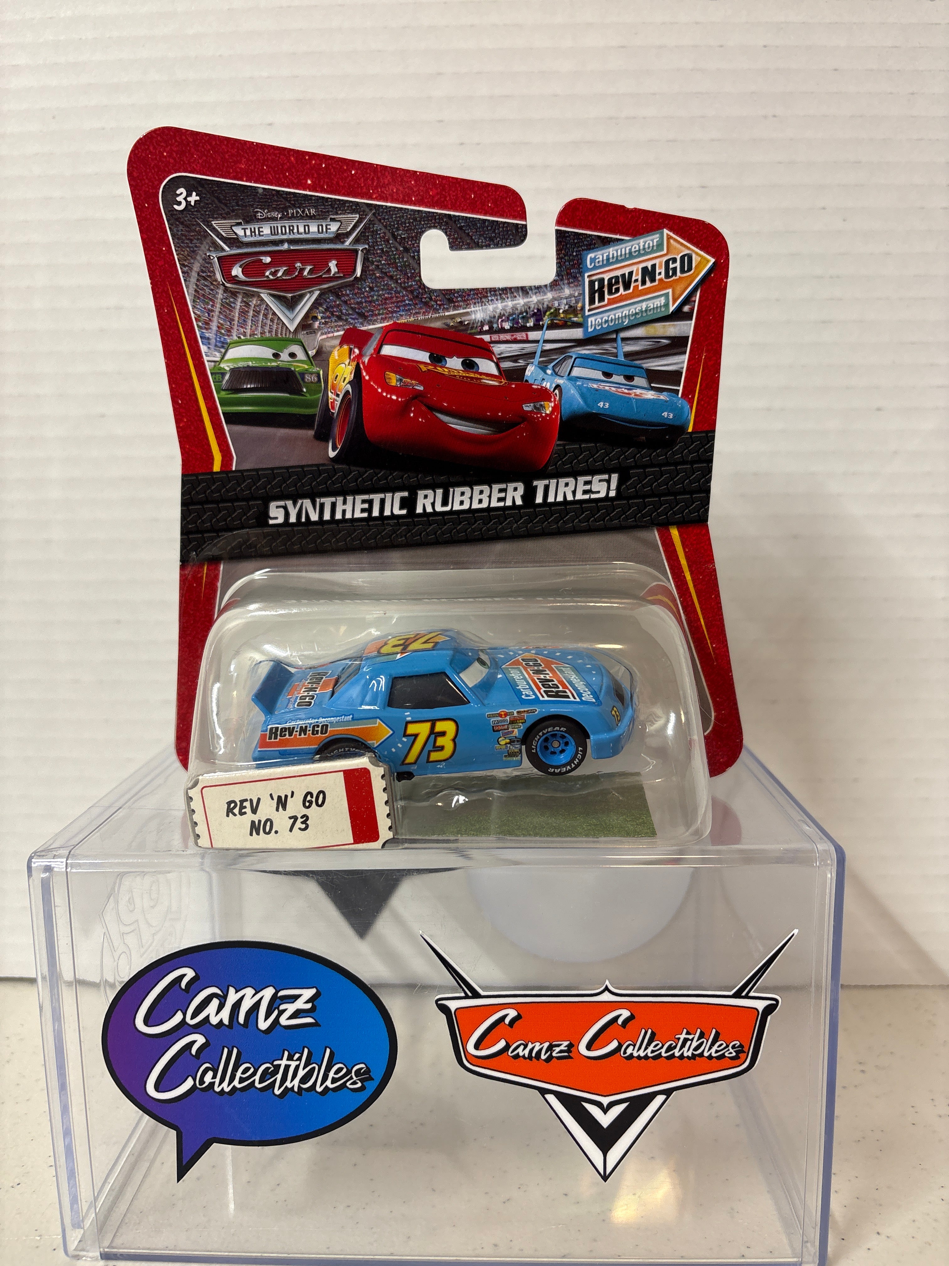 Disney Pixar Cars World of Cars Synthetic Rubber Tires Rev 'N' Go #73