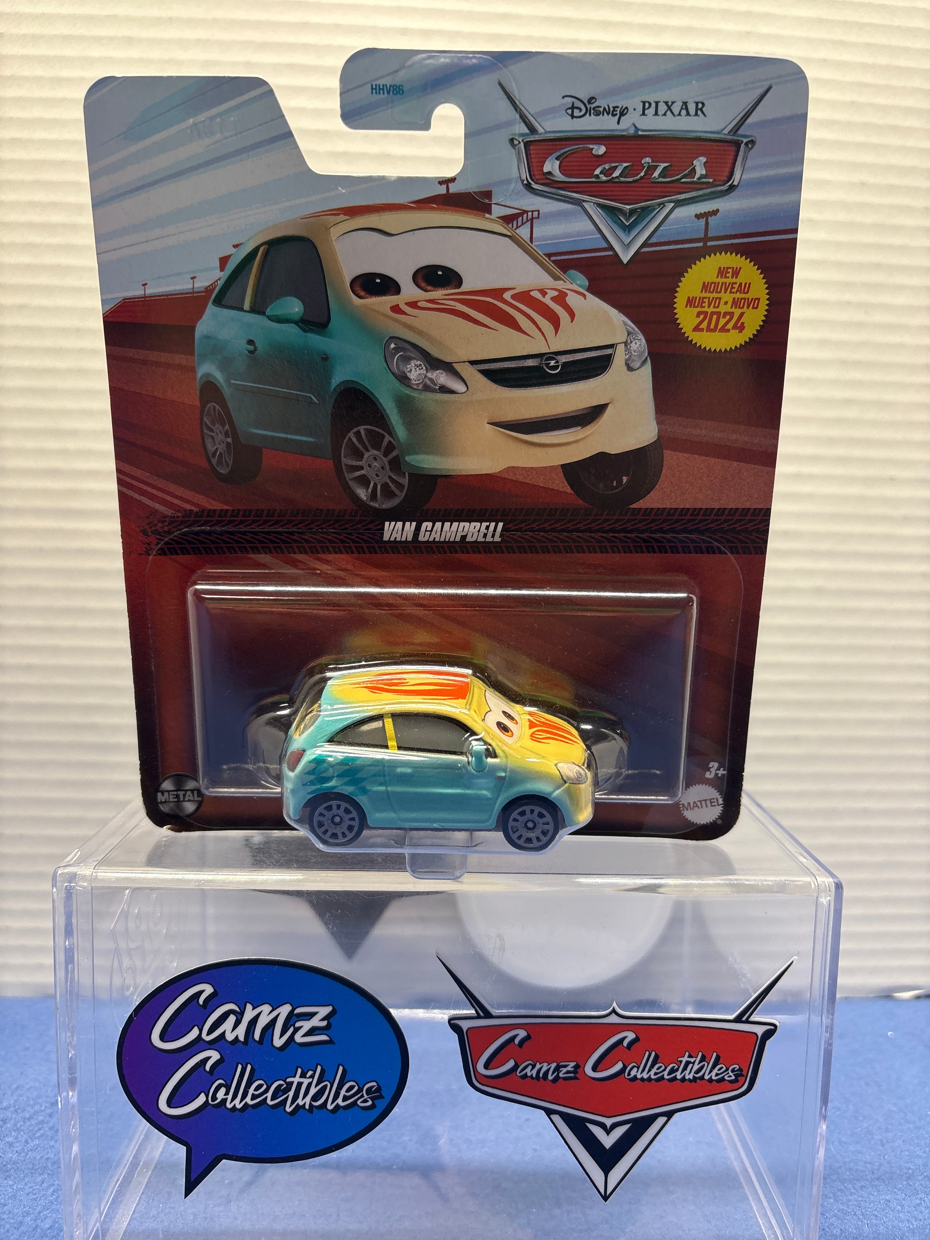Disney Pixar Cars Van Campbell 2024 release on 2021 metal card