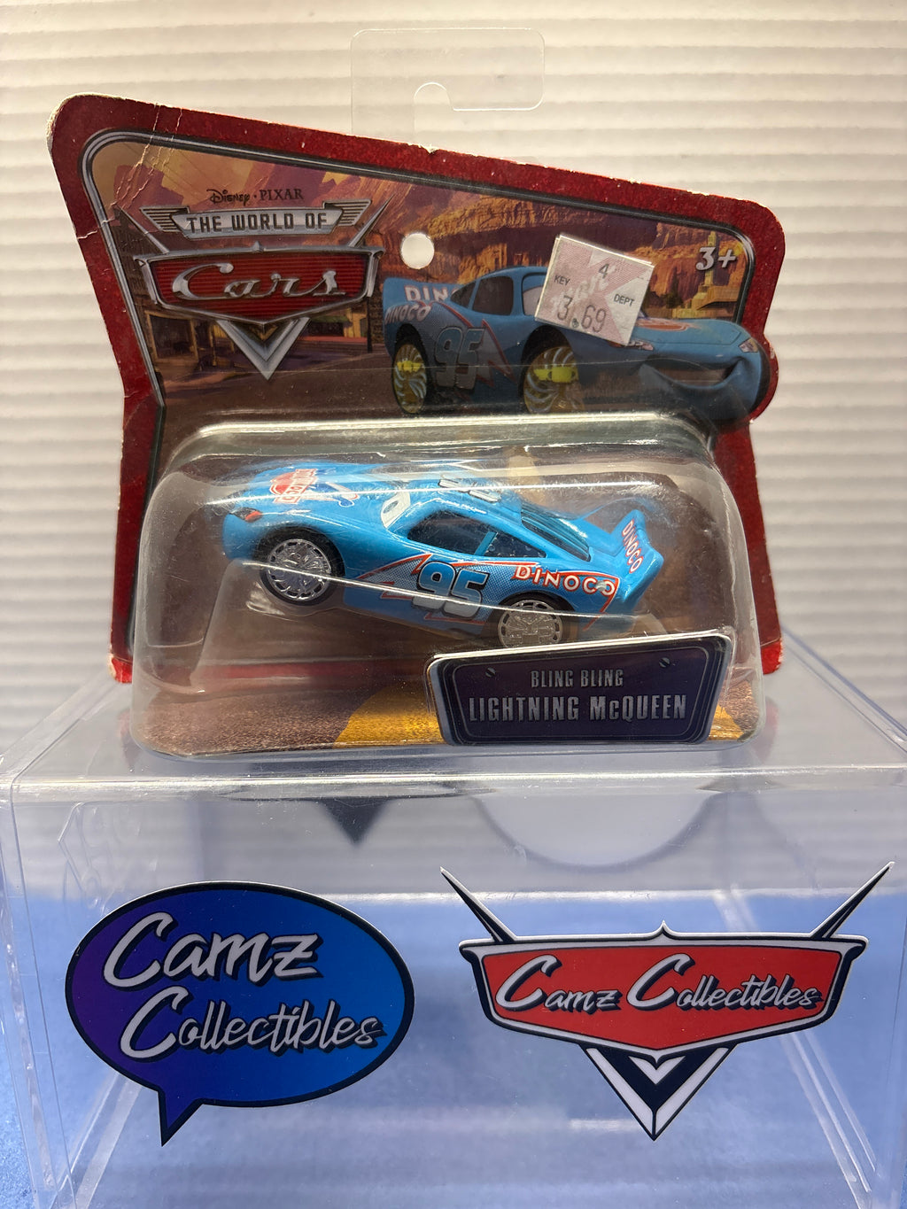 Disney Pixar Cars World of Cars Bling Bling Lightning McQueen on short card Rare