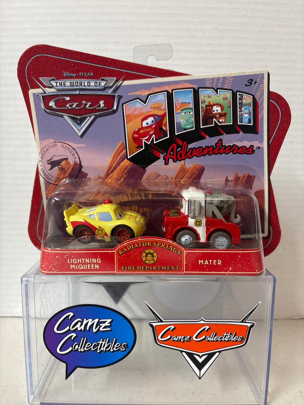 Disney Pixar Cars Mini Adventures Radiator Springs Fire Department Lightning McQueen & Mater