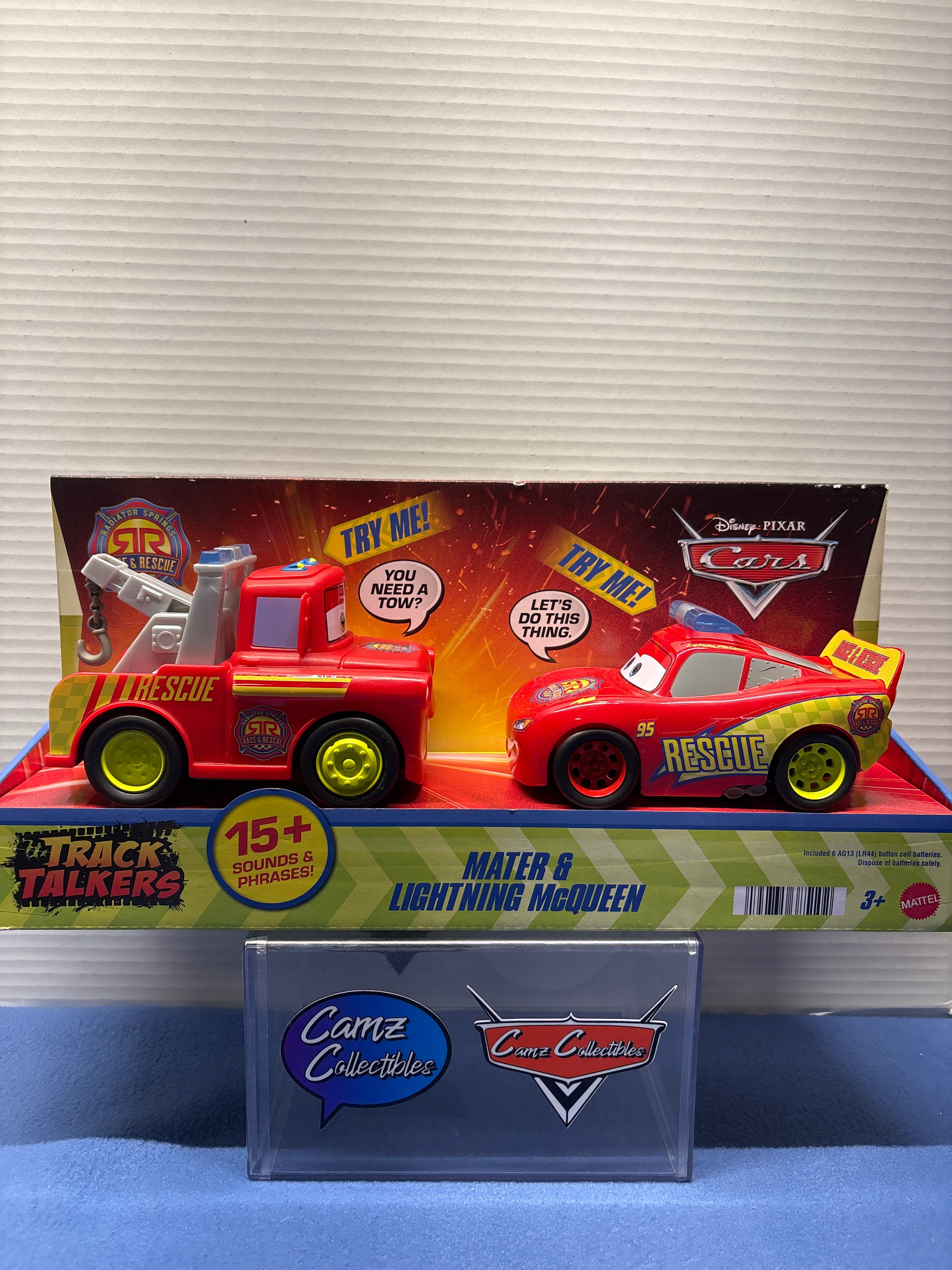 Disney Pixar Cars Race & Rescue Track Talkers Mater and Lightning McQueen