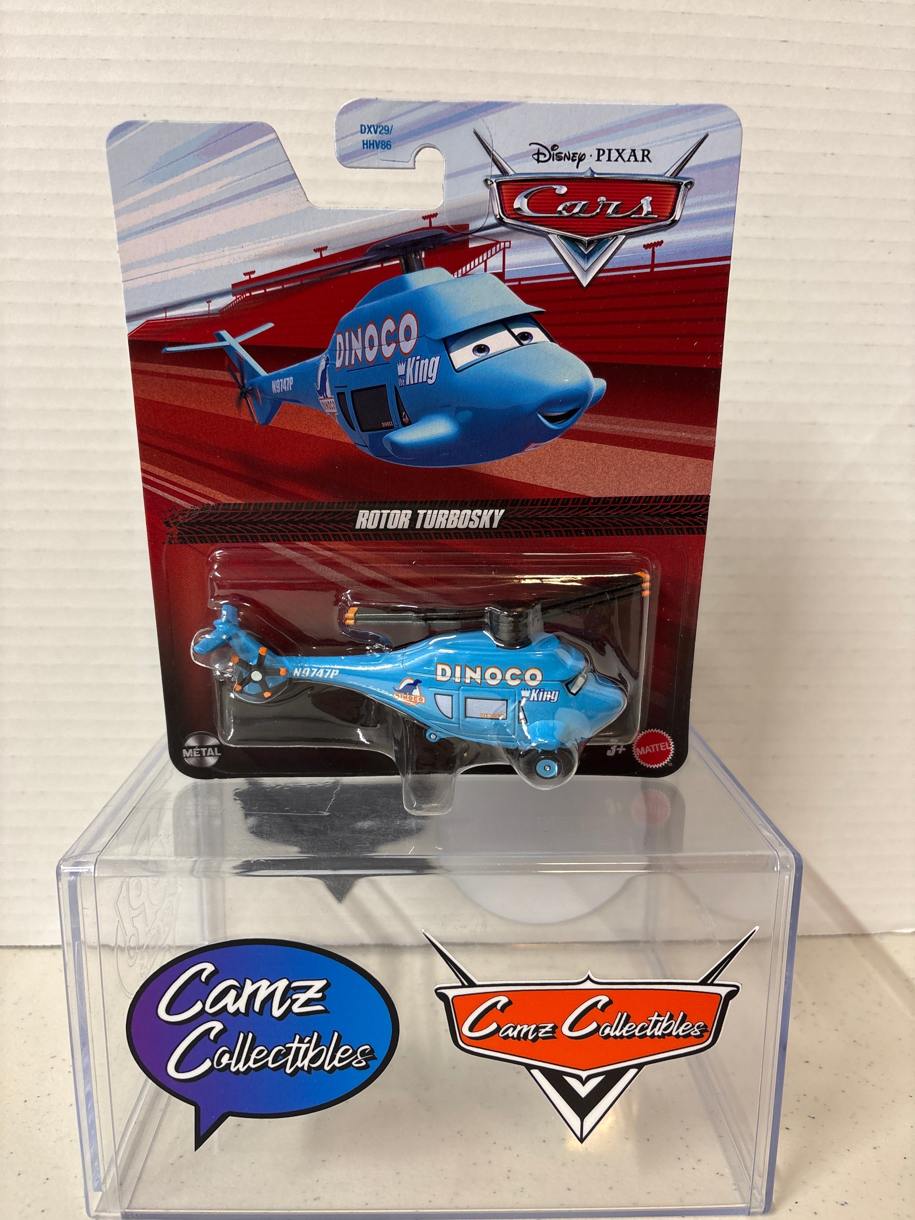 Disney Pixar Cars Rotor Turbosky 2026 release on 2021 metal card - RARE only one per DXV29-95FF case