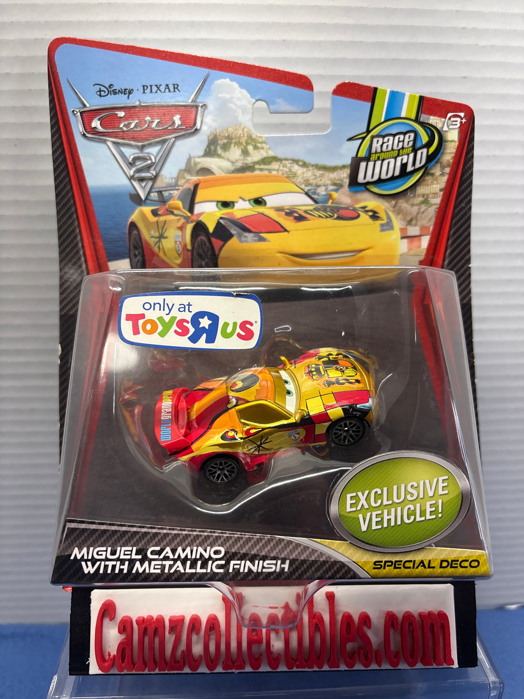 Disney Pixar Cars 2 Race Around the World Toys R Us Exclusive Miguel Camino with Metallic Finish