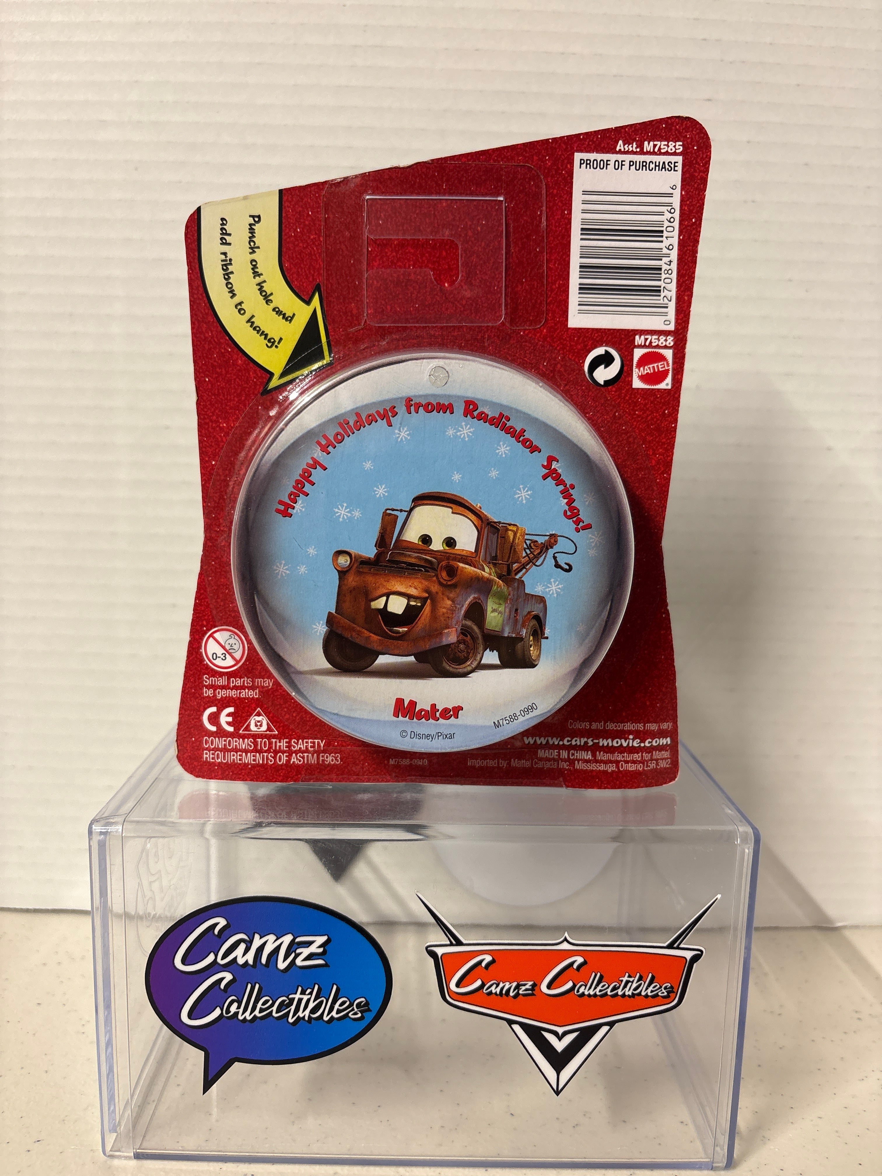 Disney Pixar Cars Christmas Snowglobe Supercharged Mater