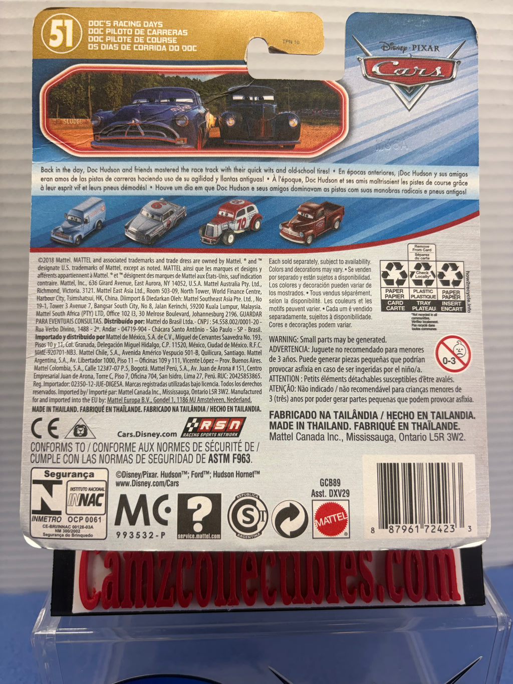 Disney Pixar Cars Randy Lawson #91 Sputter Stop Docs Racing Days card