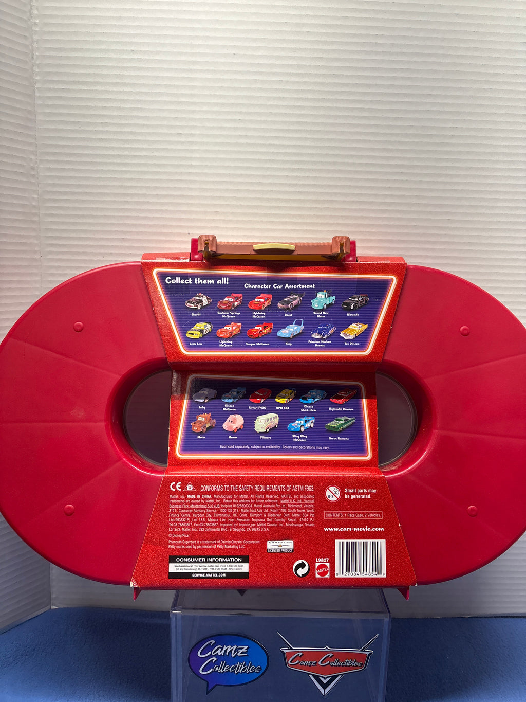 Disney Pixar Cars Supercharged Rare Race Case and Track with Lightning McQueen and King