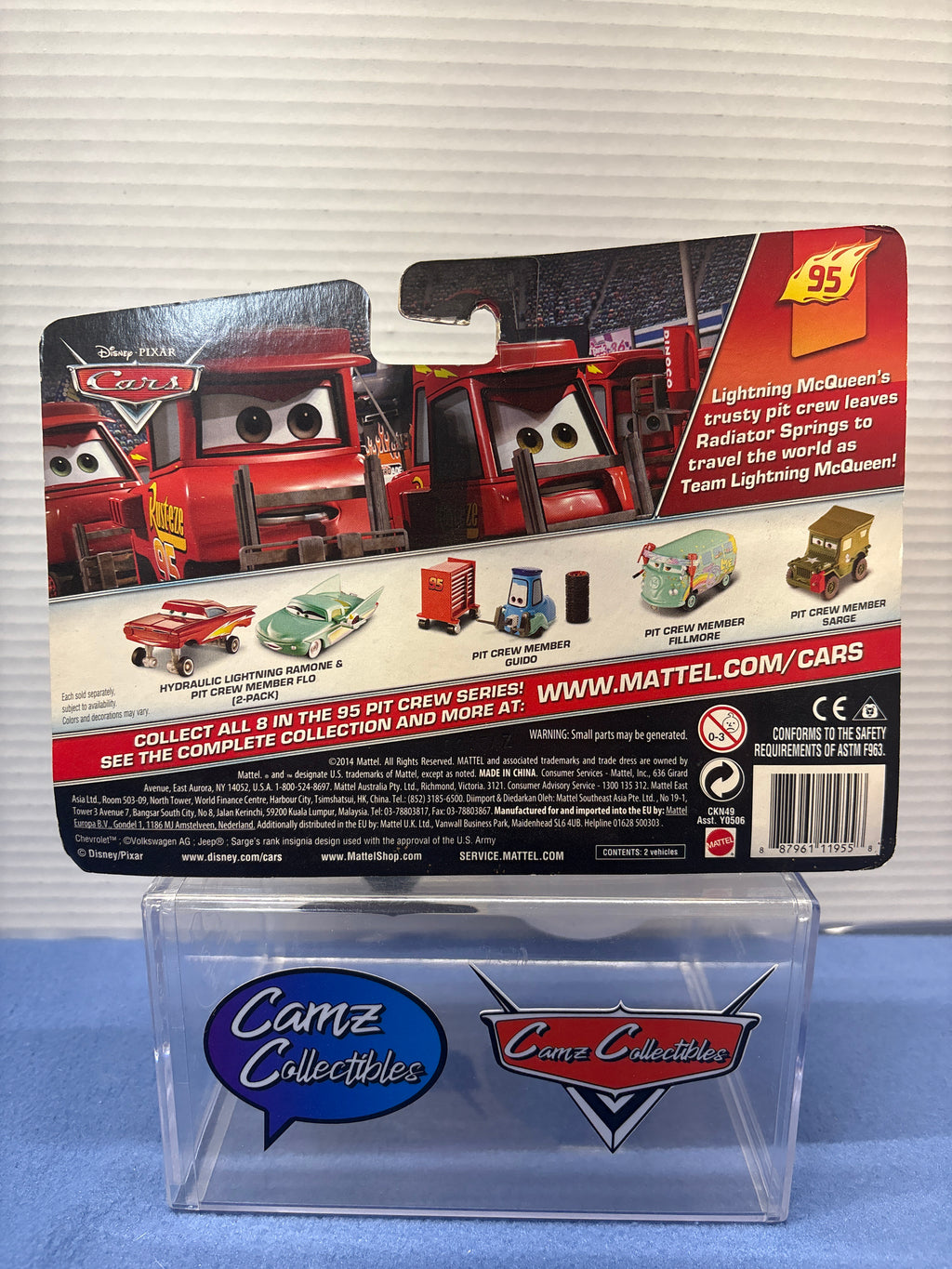 Disney Pixar Cars Hydraulic Lightning Ramone & Pit Crew Member Flo 95 Pit Crew two pack