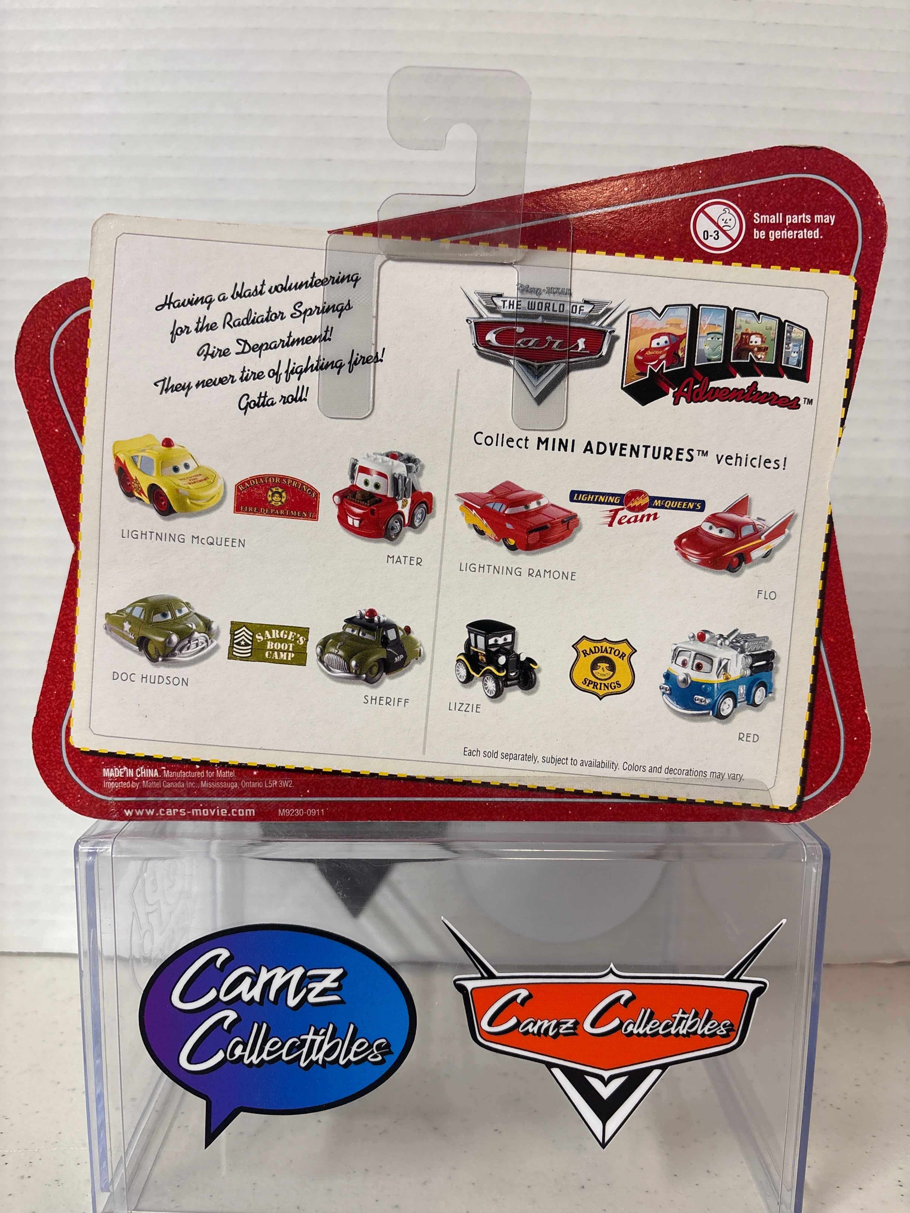 Disney Pixar Cars Mini Adventures Radiator Springs Fire Department Lightning McQueen & Mater