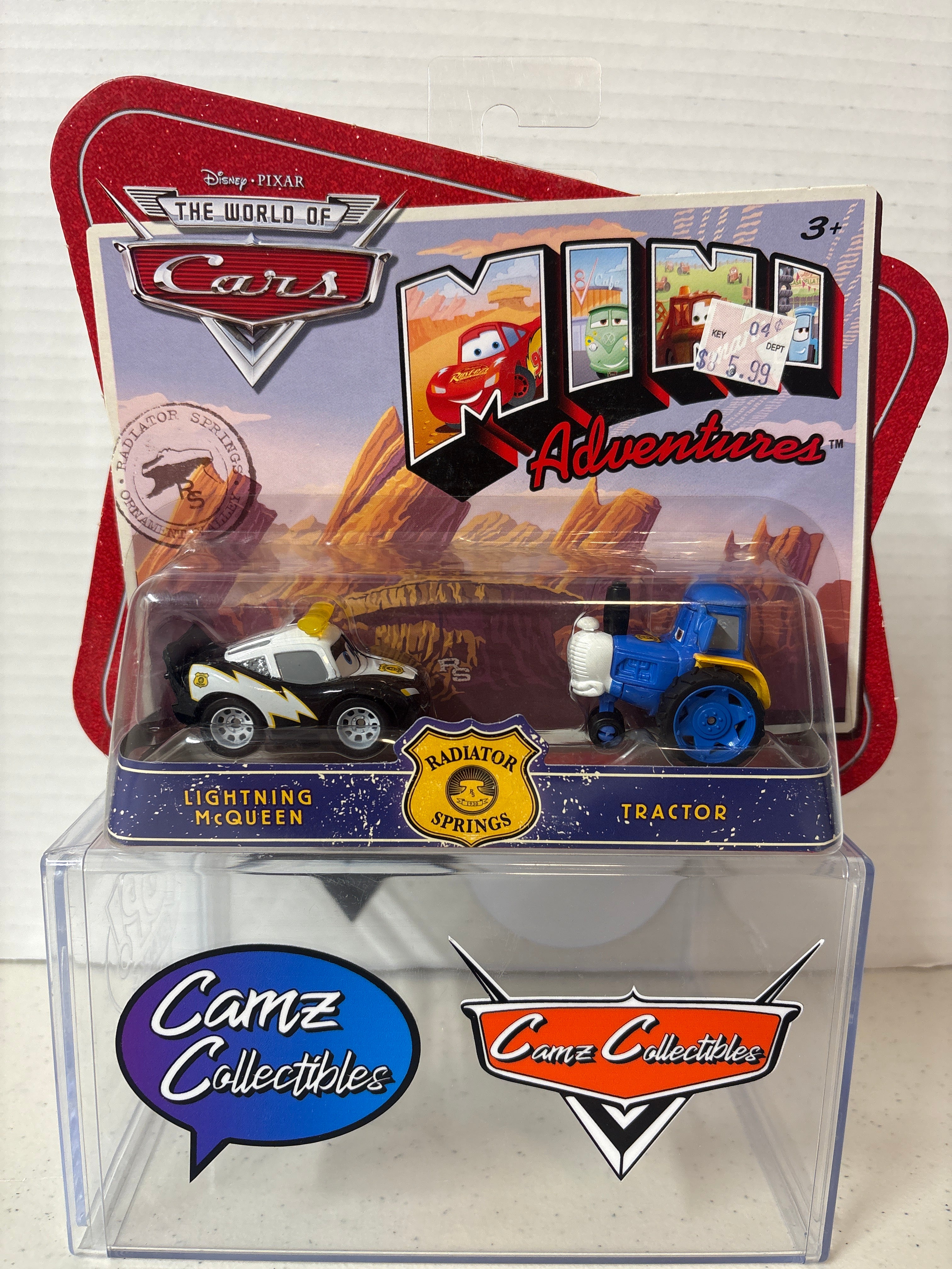 Disney Pixar Cars Mini Adventures Radiator Springs Lightning McQueen & Tractor
