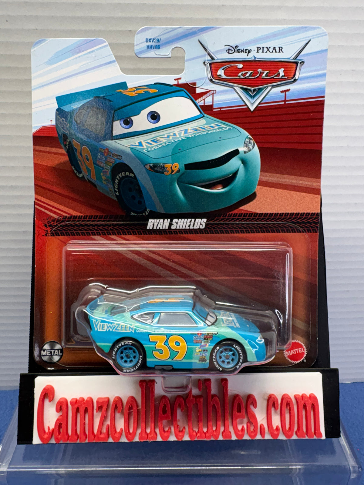 Disney Pixar Cars Ryan Shields #39 View Zeen Metal Card