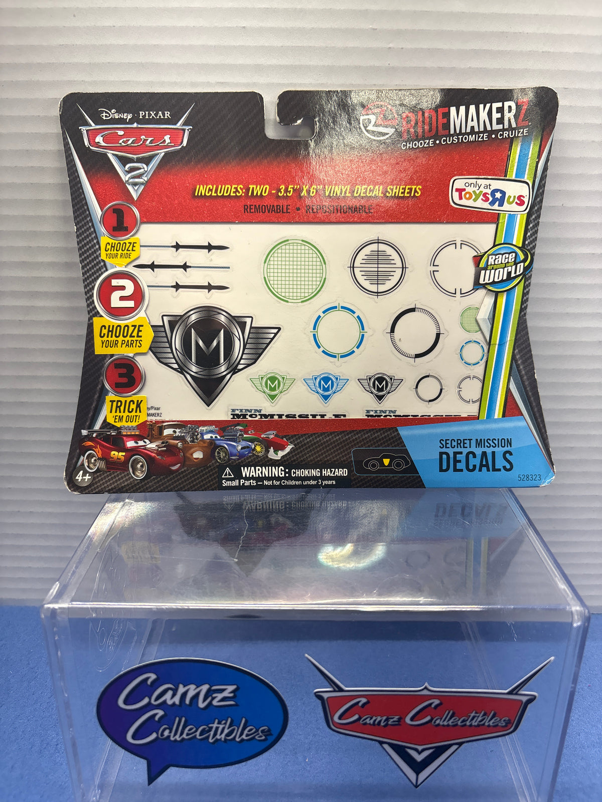 Disney Pixar Cars Ridemakerz Secret Mission Stickers Toys R Us Exclusive
