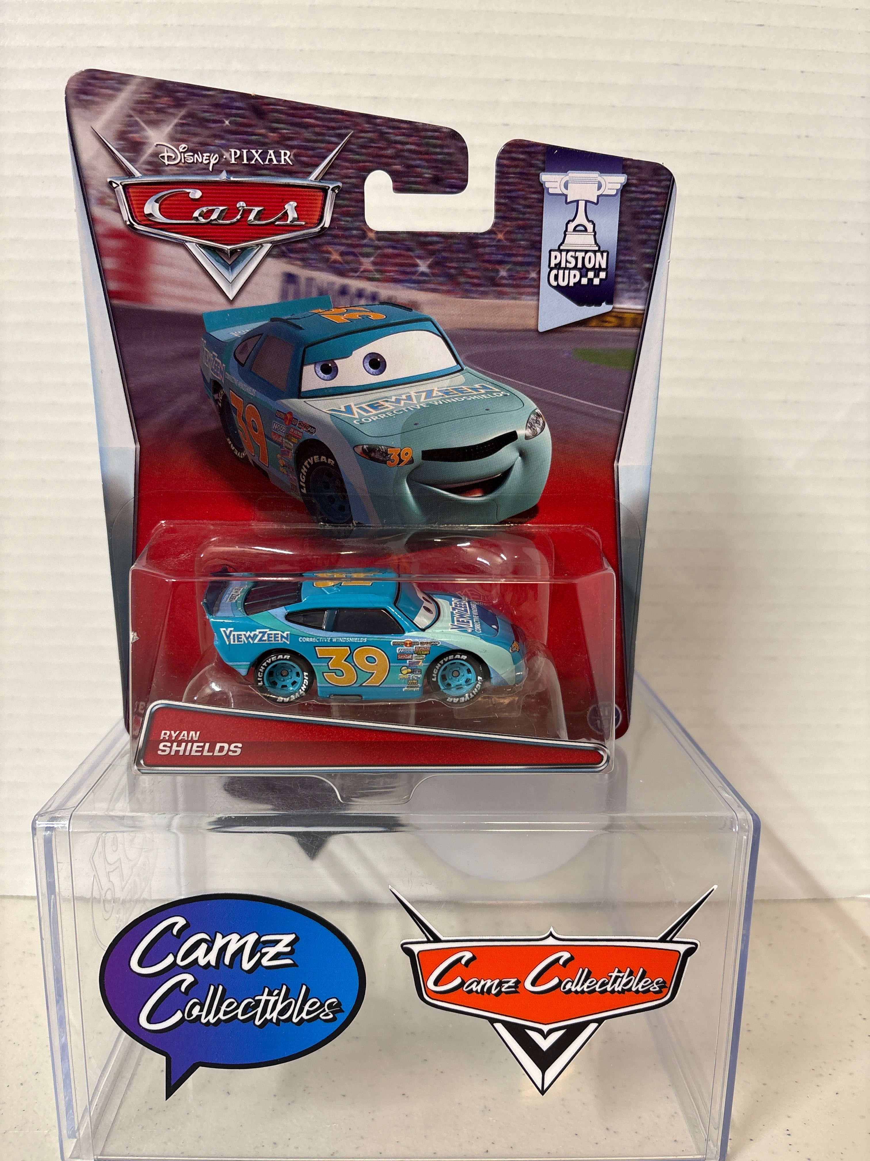 Disney Pixar Cars Ryan Shields Piston Cup card 2014