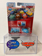 Disney Pixar Cars Mini Racers Transforming McQueen, The King, and Rotor Turbosky