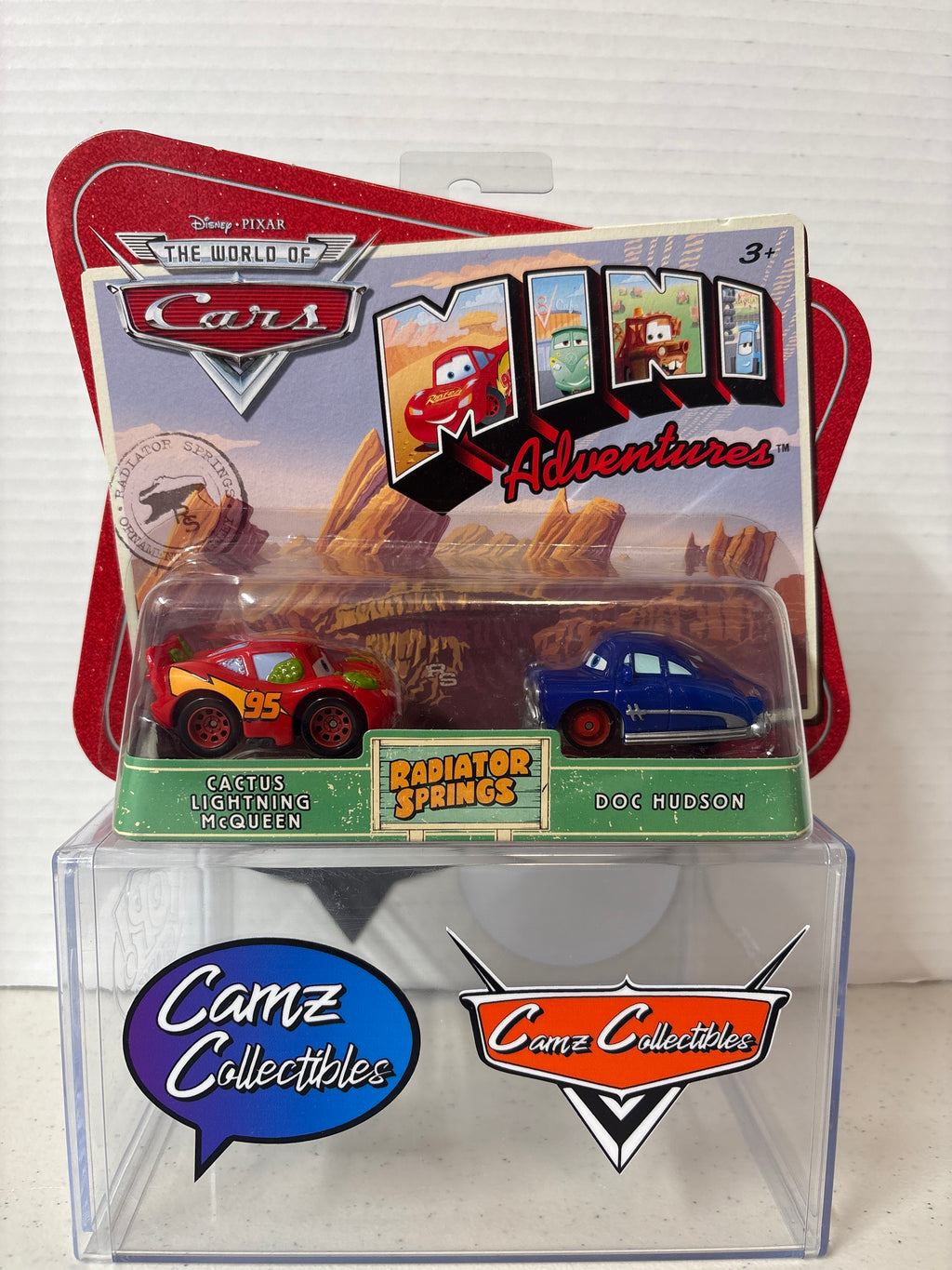Disney Pixar Cars Mini Adventures Cactus Lightning McQueen & Doc Hudson